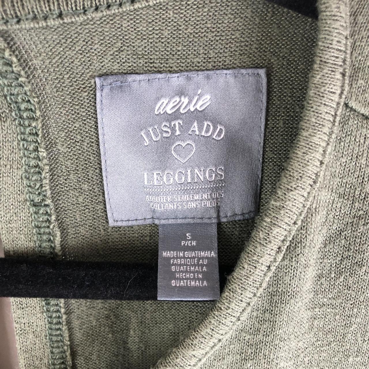 Aerie Just Add Leggings Olive Green Long Sleeve Top. Depop