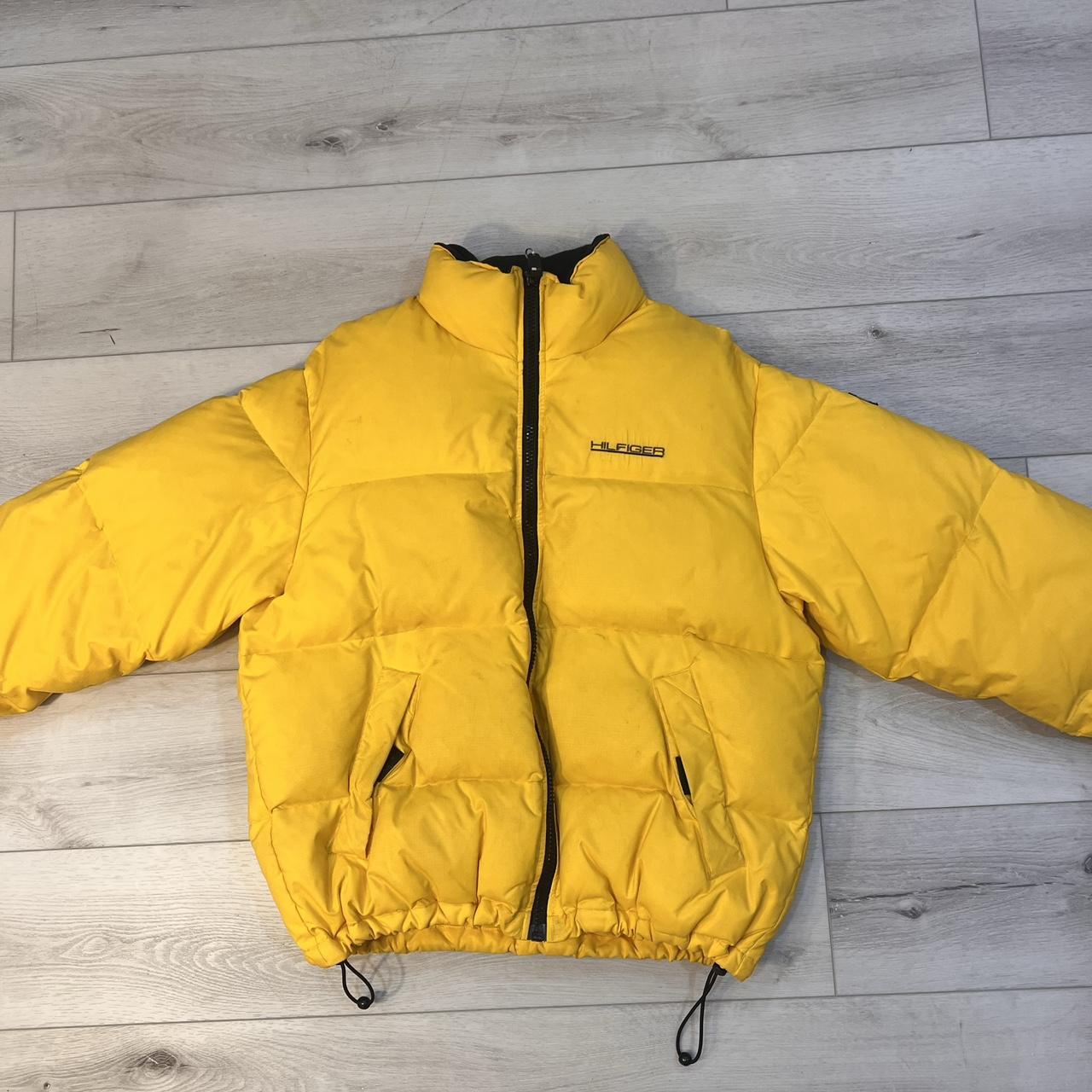 Yellow Tommy Hilfiger Puffer - Depop