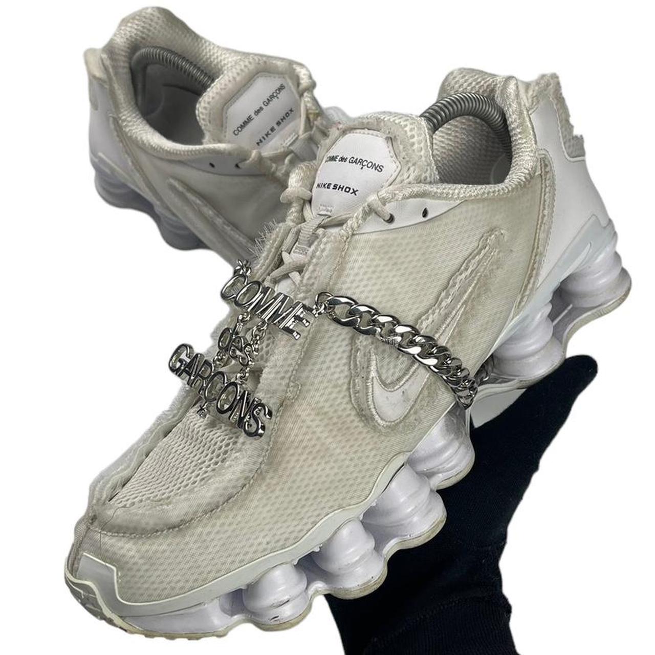 comme des garcons nike shox white