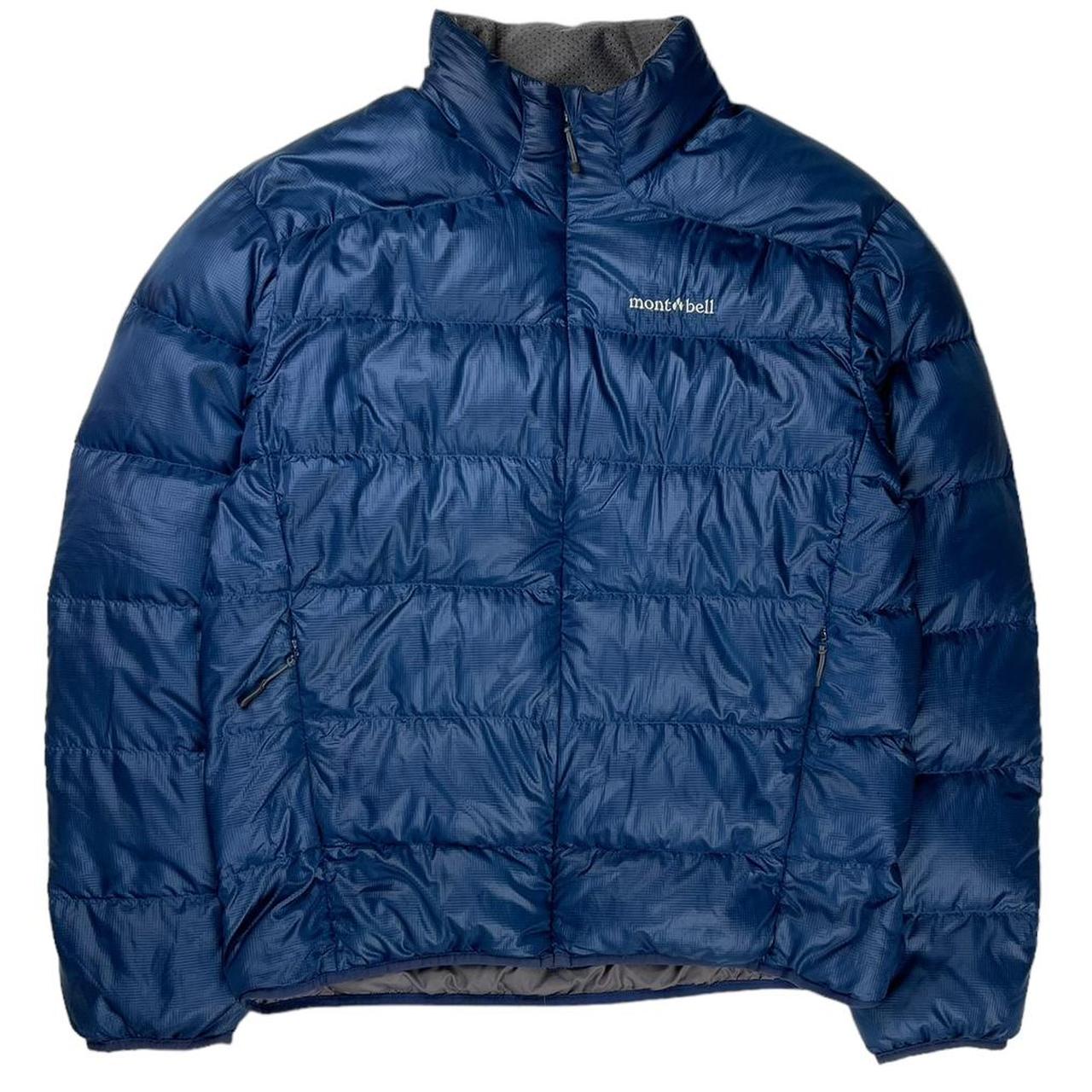Montbell blue down puffer jacket Size: Medium... - Depop