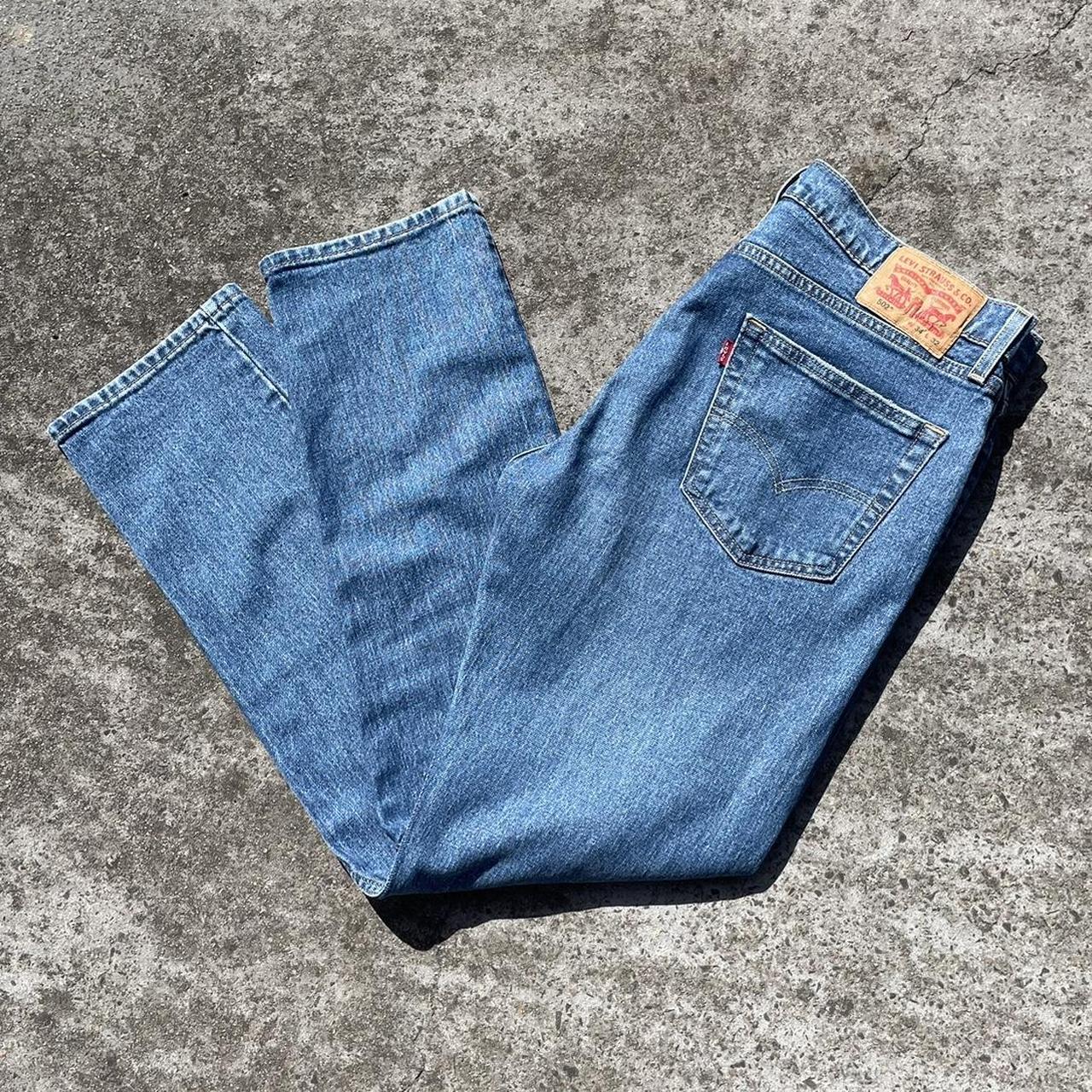 Levi's Men's Blue and Navy Jeans | Depop