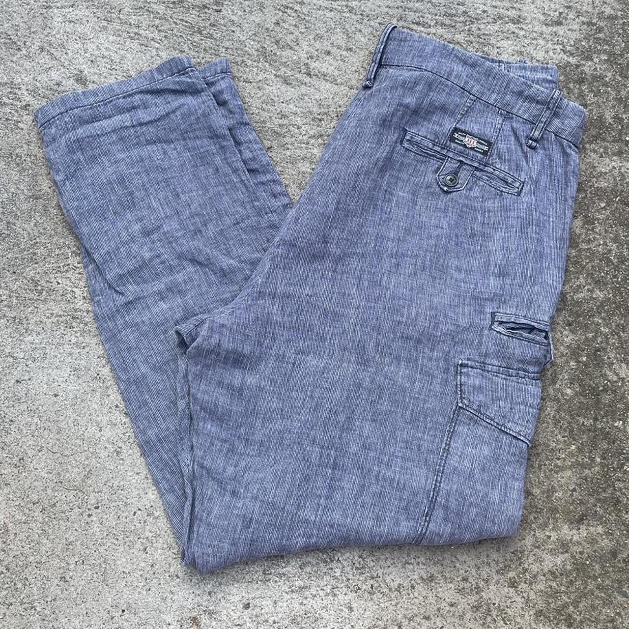 Vintage blue chambray linen Polo Jeans Ralph Lauren... - Depop