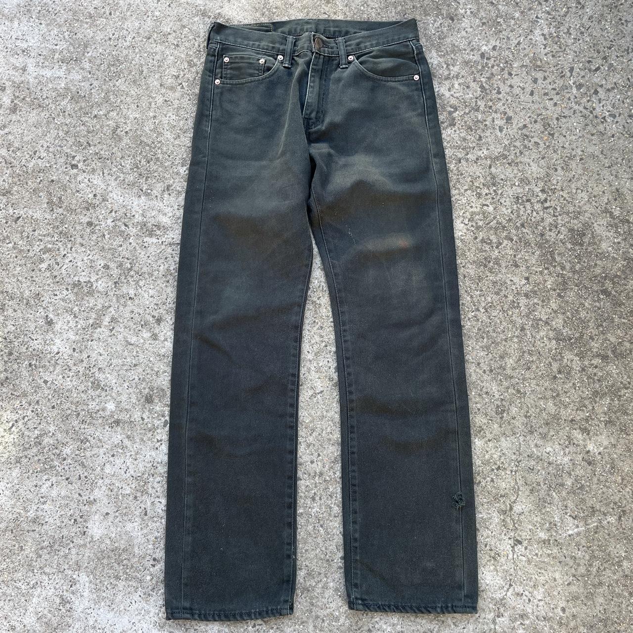 Vintage 505 Levi’s, straight cut zip fly, dark black... - Depop