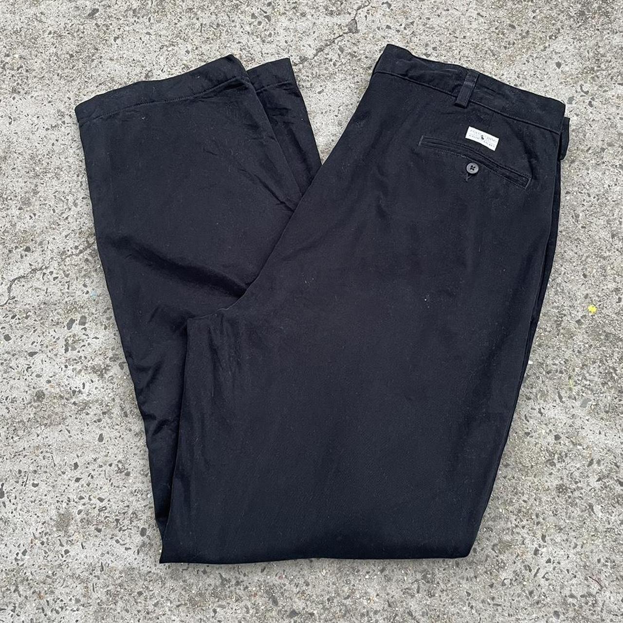 Vintage black pleated Ralph Lauren Polo chino, the... - Depop