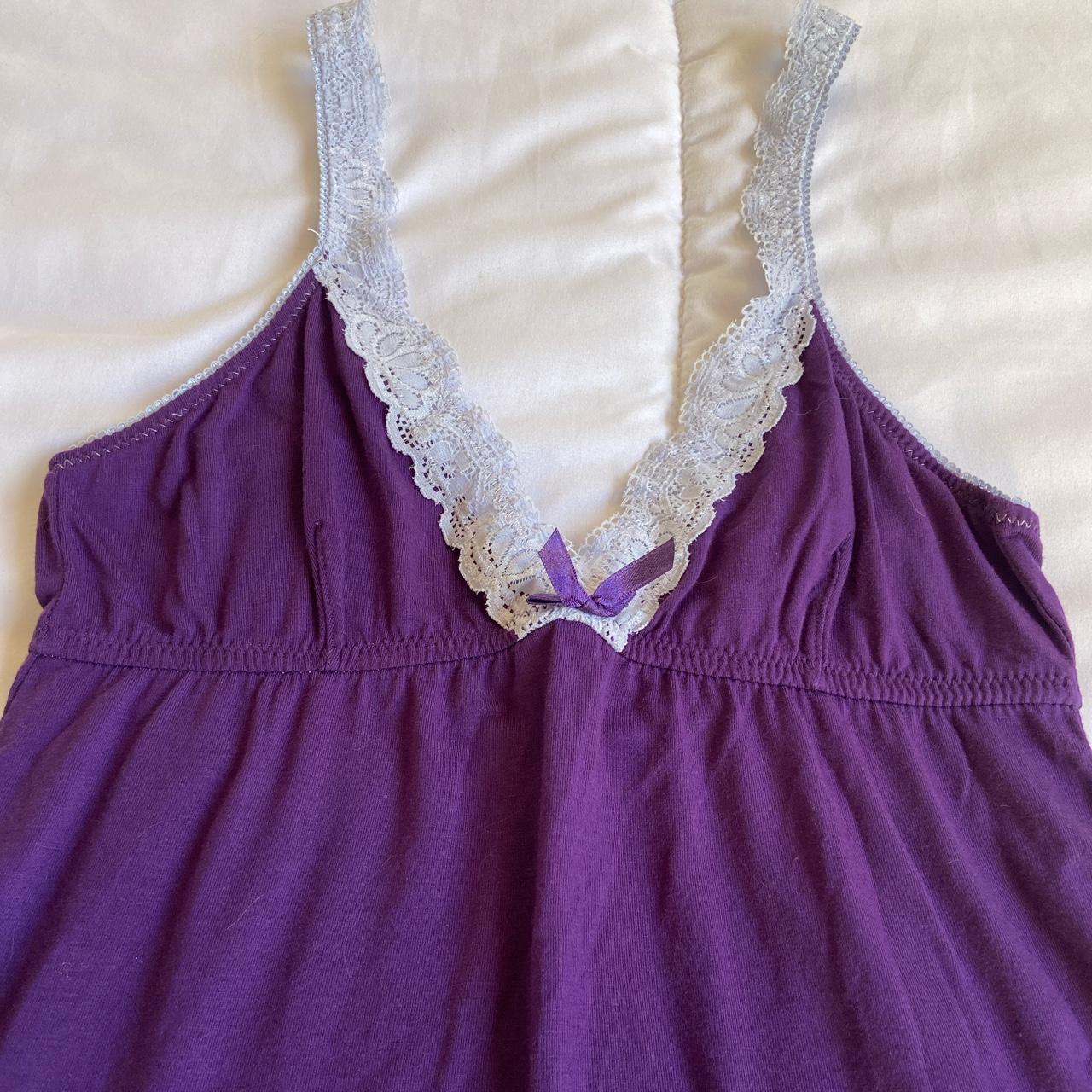 Honeydew Women's Purple and Blue Dress | Depop