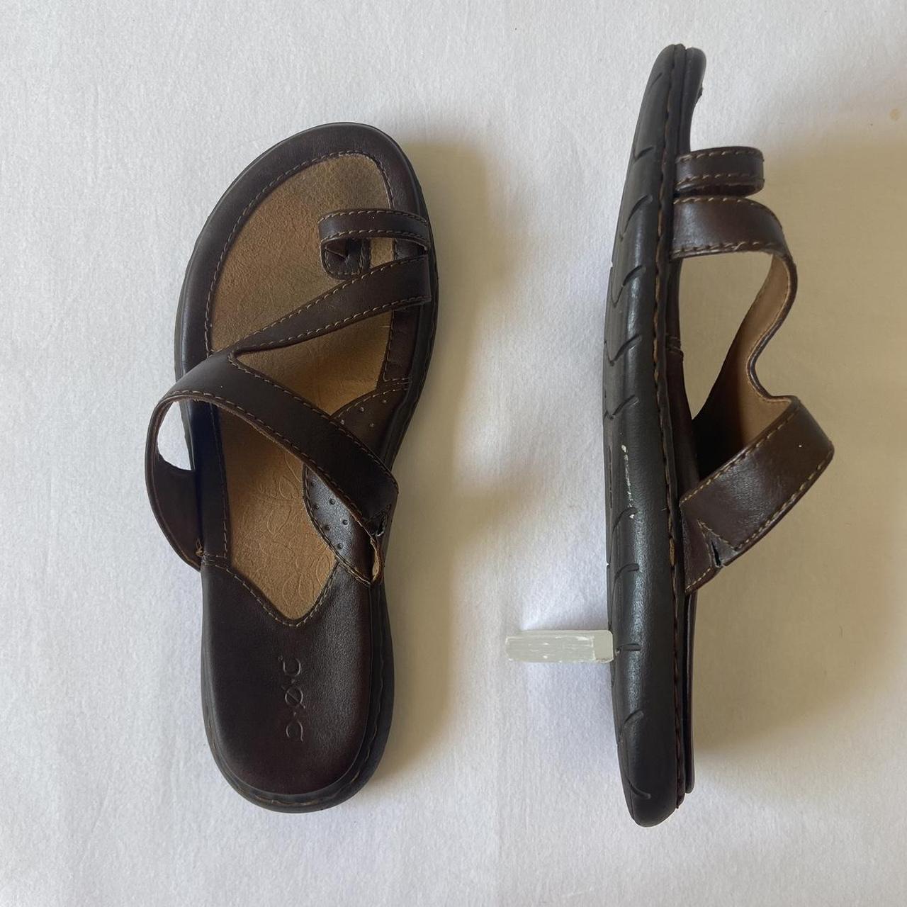 BOC Brown Leather Sandals great for everyday,... - Depop