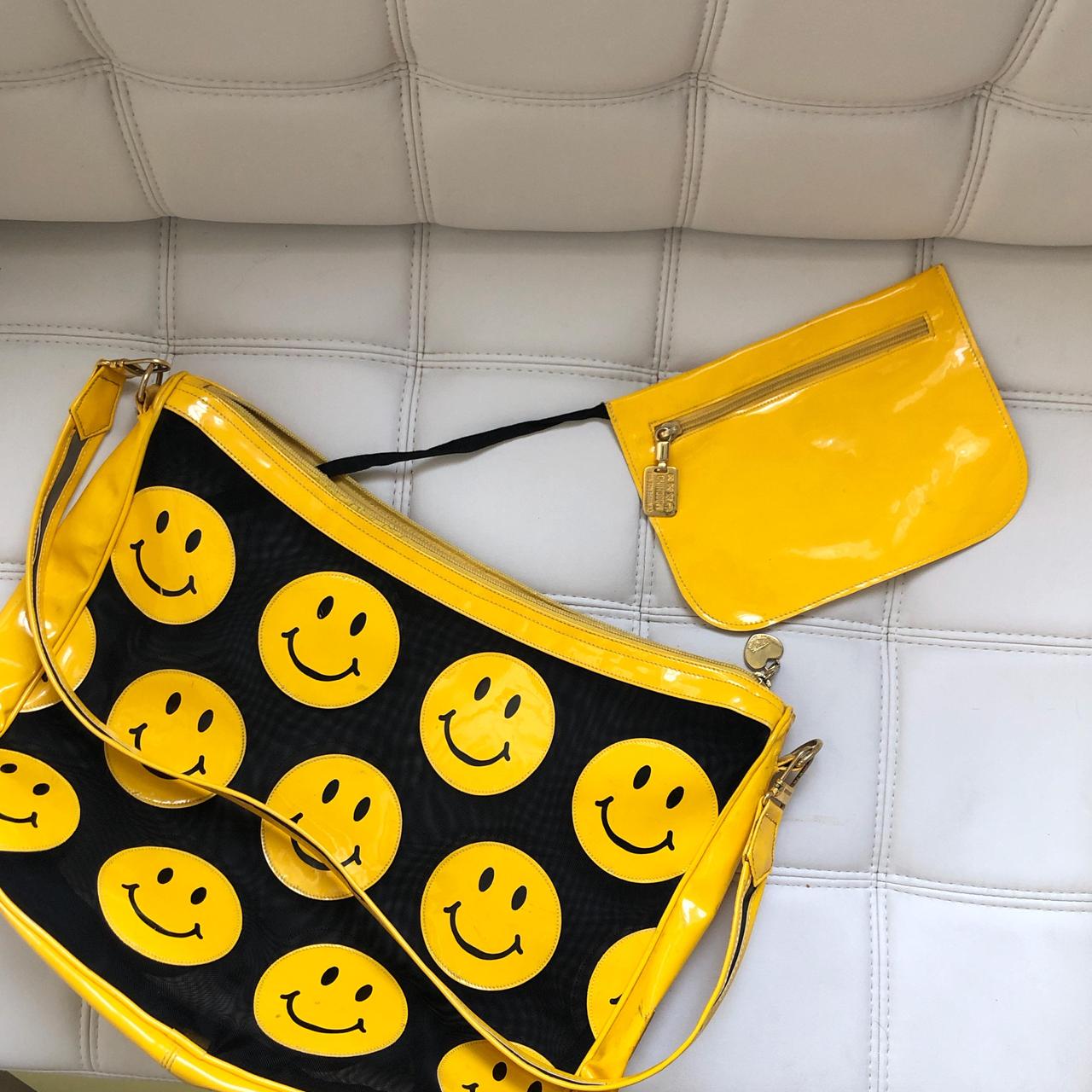 Rare vintage Moschino Redwall smiley face messenger | Depop
