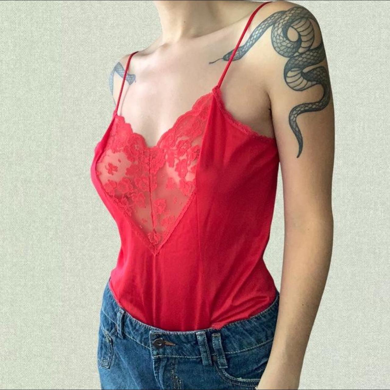 90s vintage bodysuit slip Can be worn as a cami or... Depop