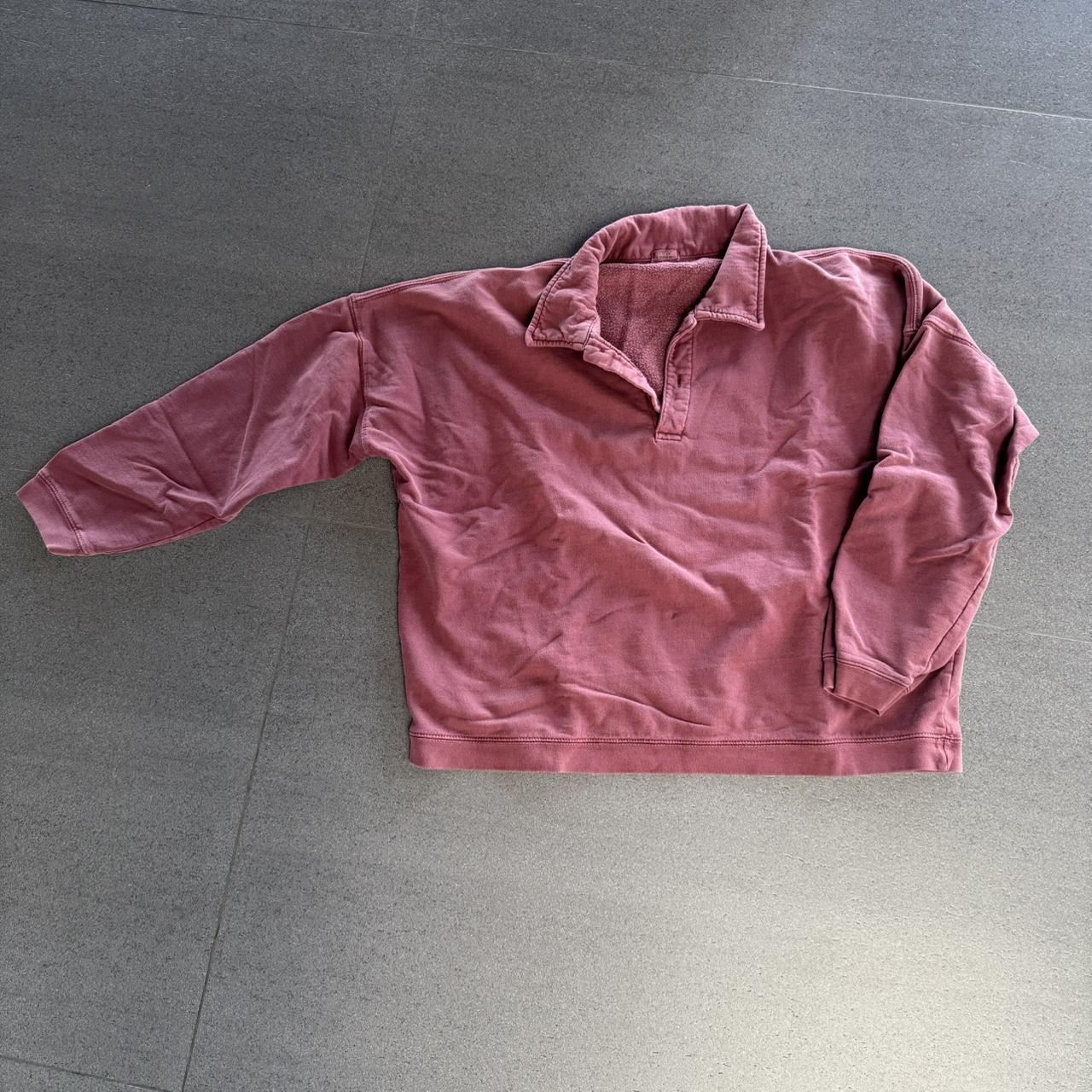 Brandy Melville Women's Sweatshirt Pink/Burgundy One size