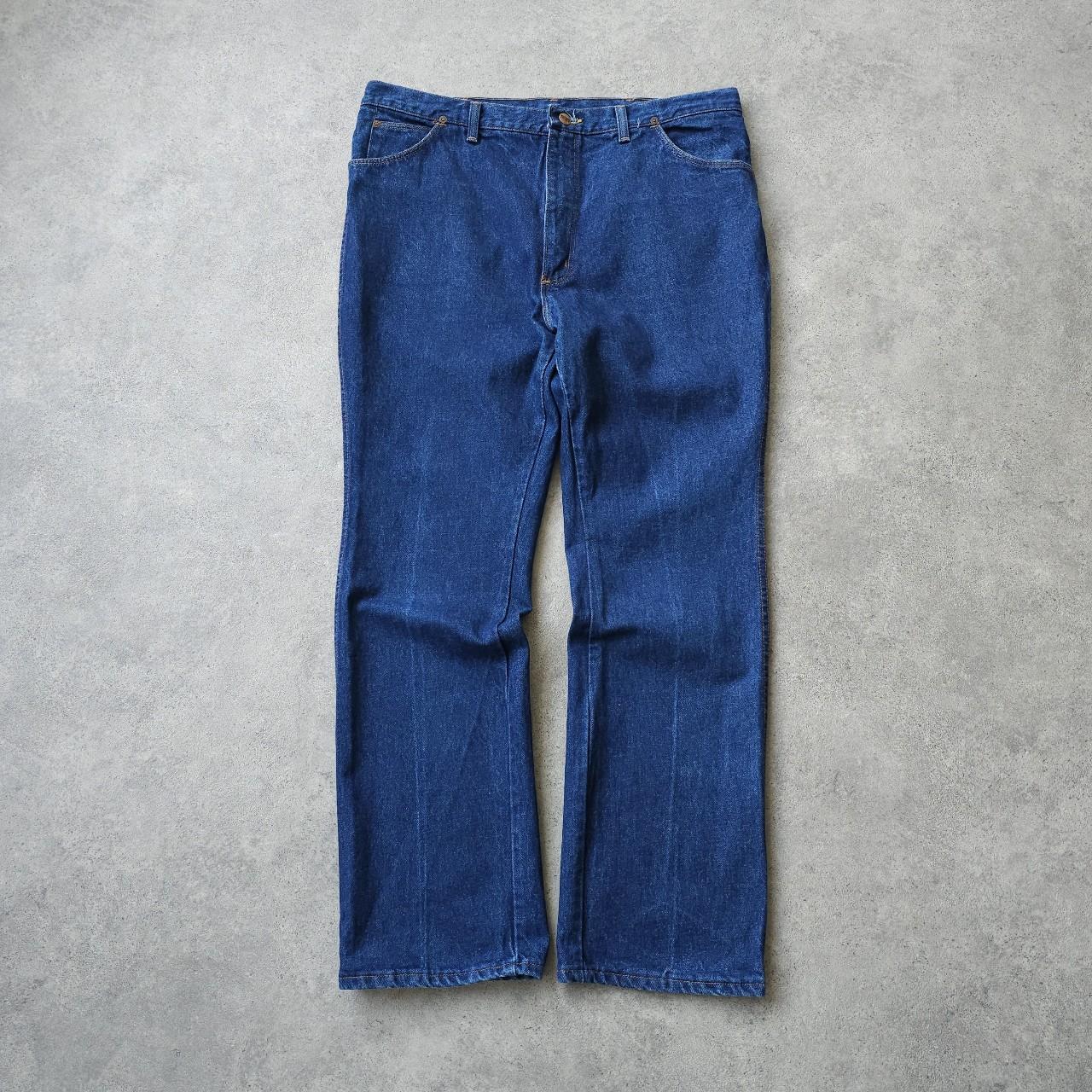 Vintage Wrangler jeans Dark wash 80s 5 pocket - Depop