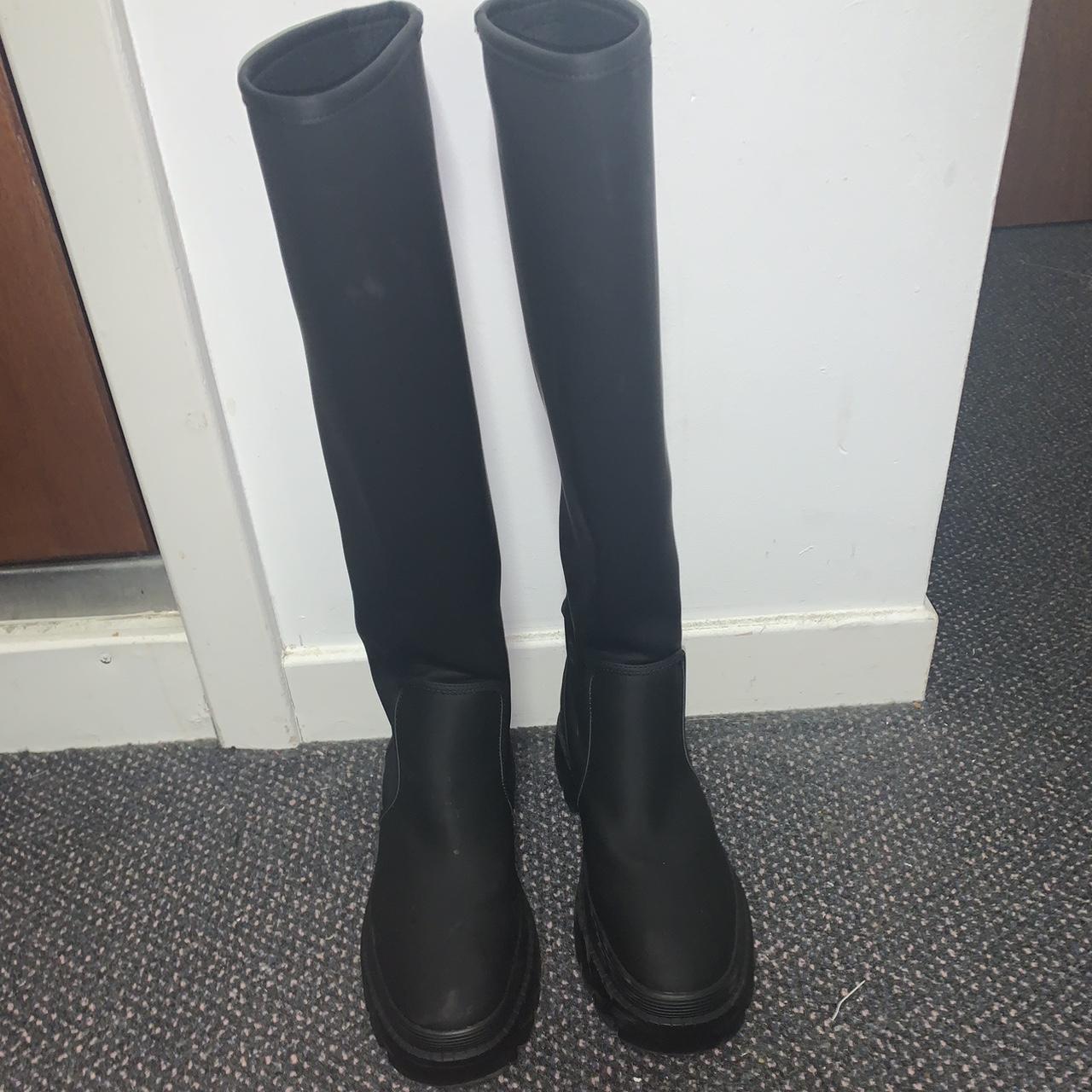 high chunky black boots
