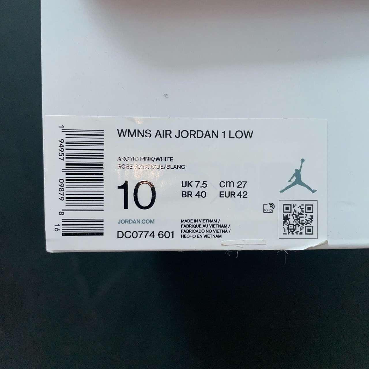 Jordan 1 Low Arctic Pink Gum (Women's). Size UK7.5.... - Depop