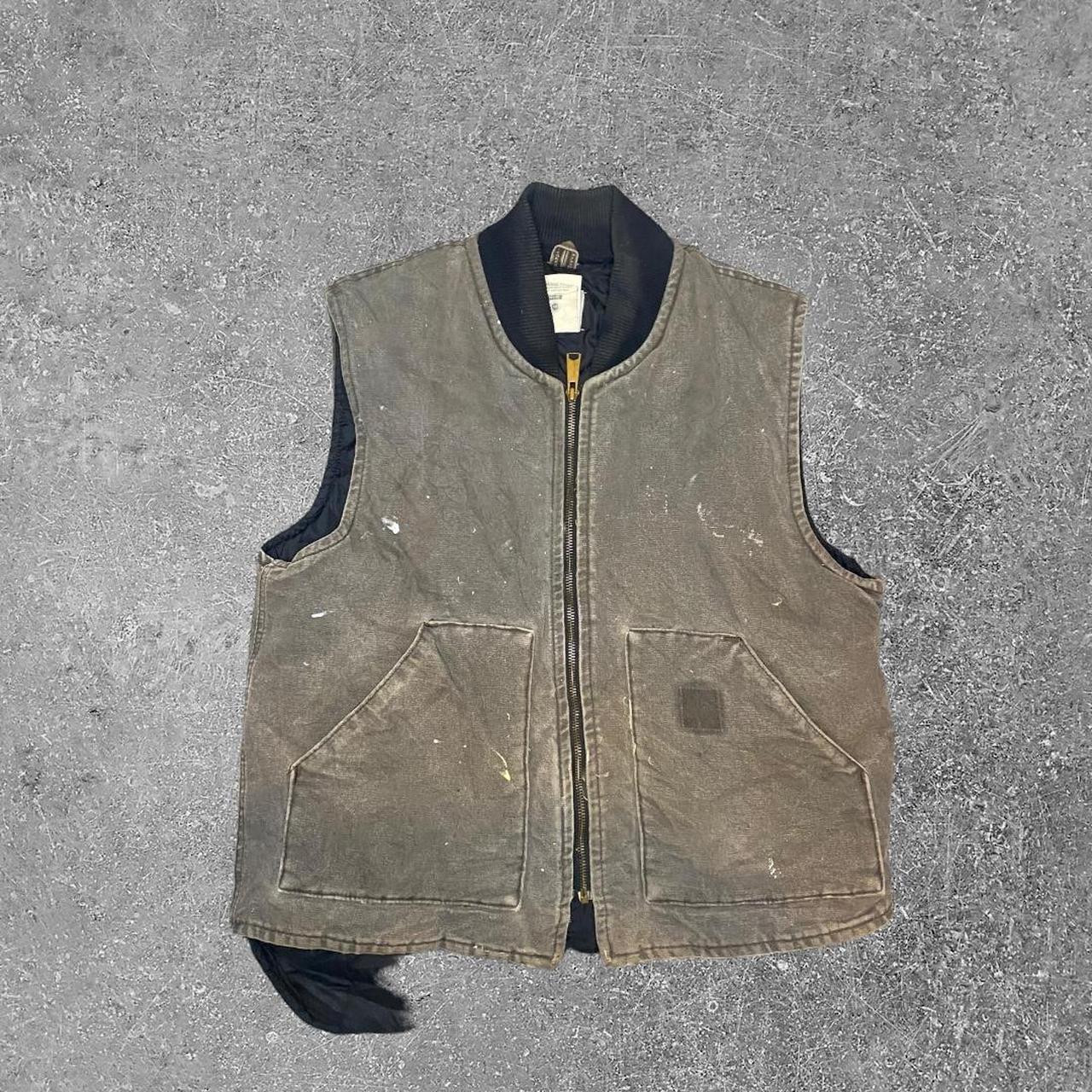 Carhartt Khaki Gilet🌟 Carhartt vintage gilet jacket... - Depop