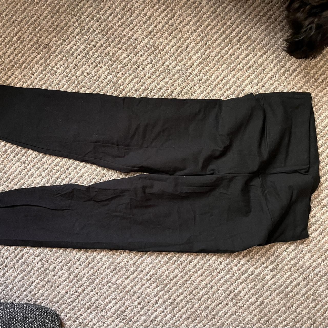 two pair of high waisted black leggings. never... - Depop