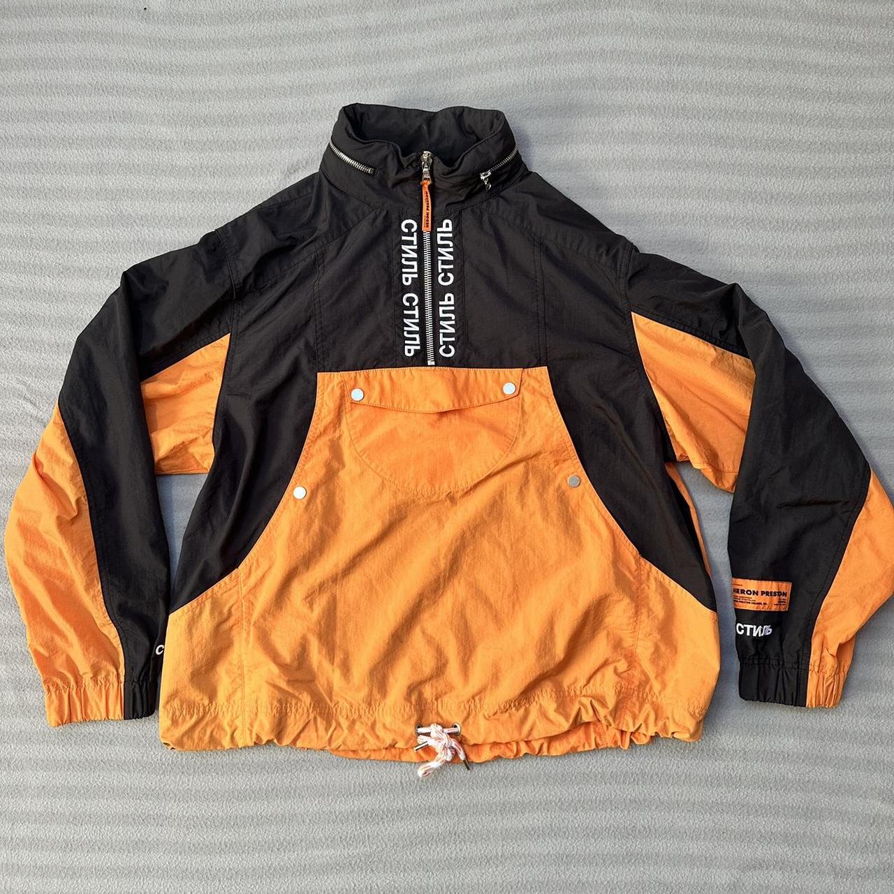 Heron preston orange windbreaker best sale