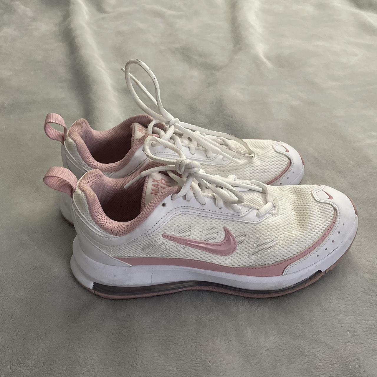 Pink Nike Sneakers Nike Max Air Shoes Pink And White Depop