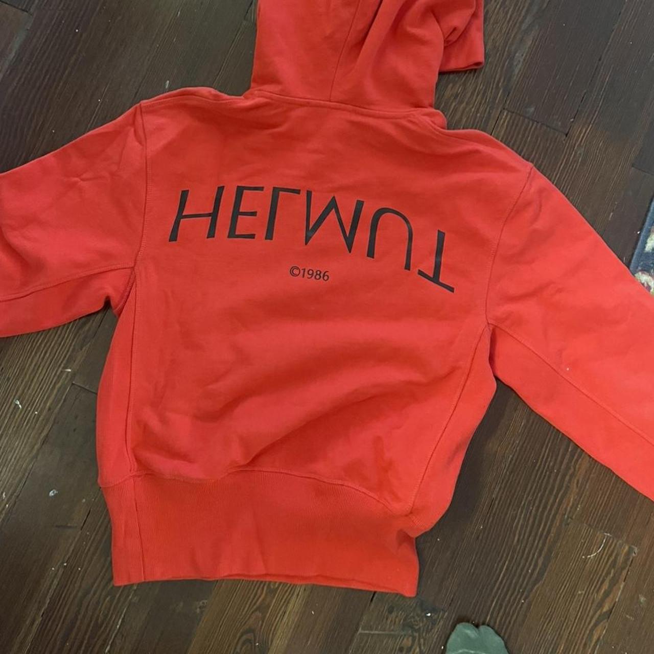 Helmut Lang Hoodie Graphic on front and back Depop