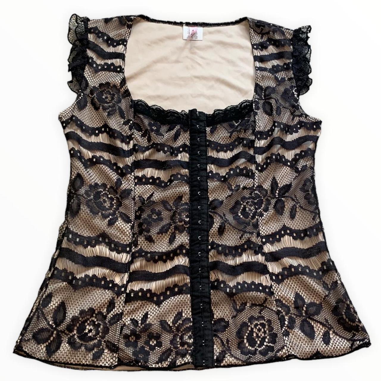 Gorgeous Vintage Lace Corset-style Top— In Love With - Depop