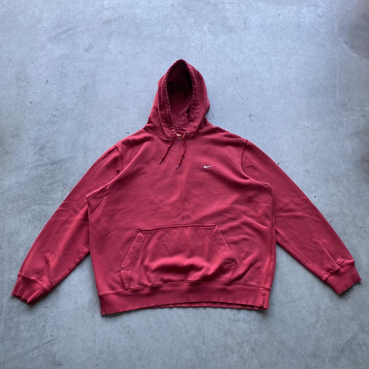 Vintage red Nike hoodie Vintage Nike hoodie Size:... - Depop