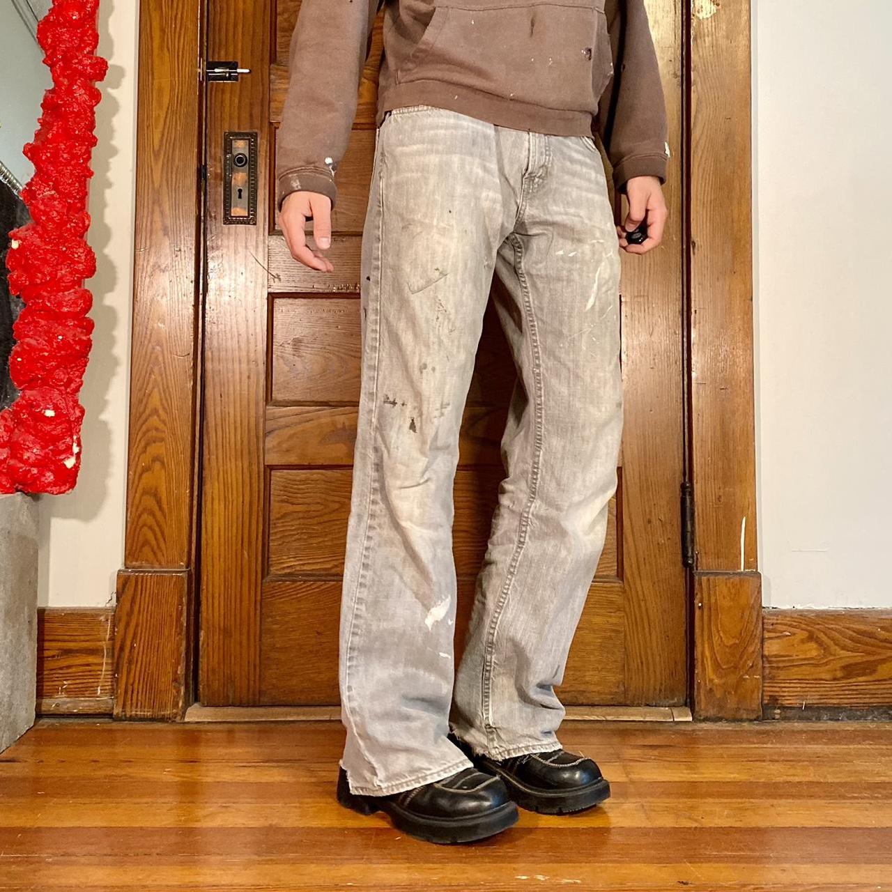 American Vintage Men's Grey Jeans Depop