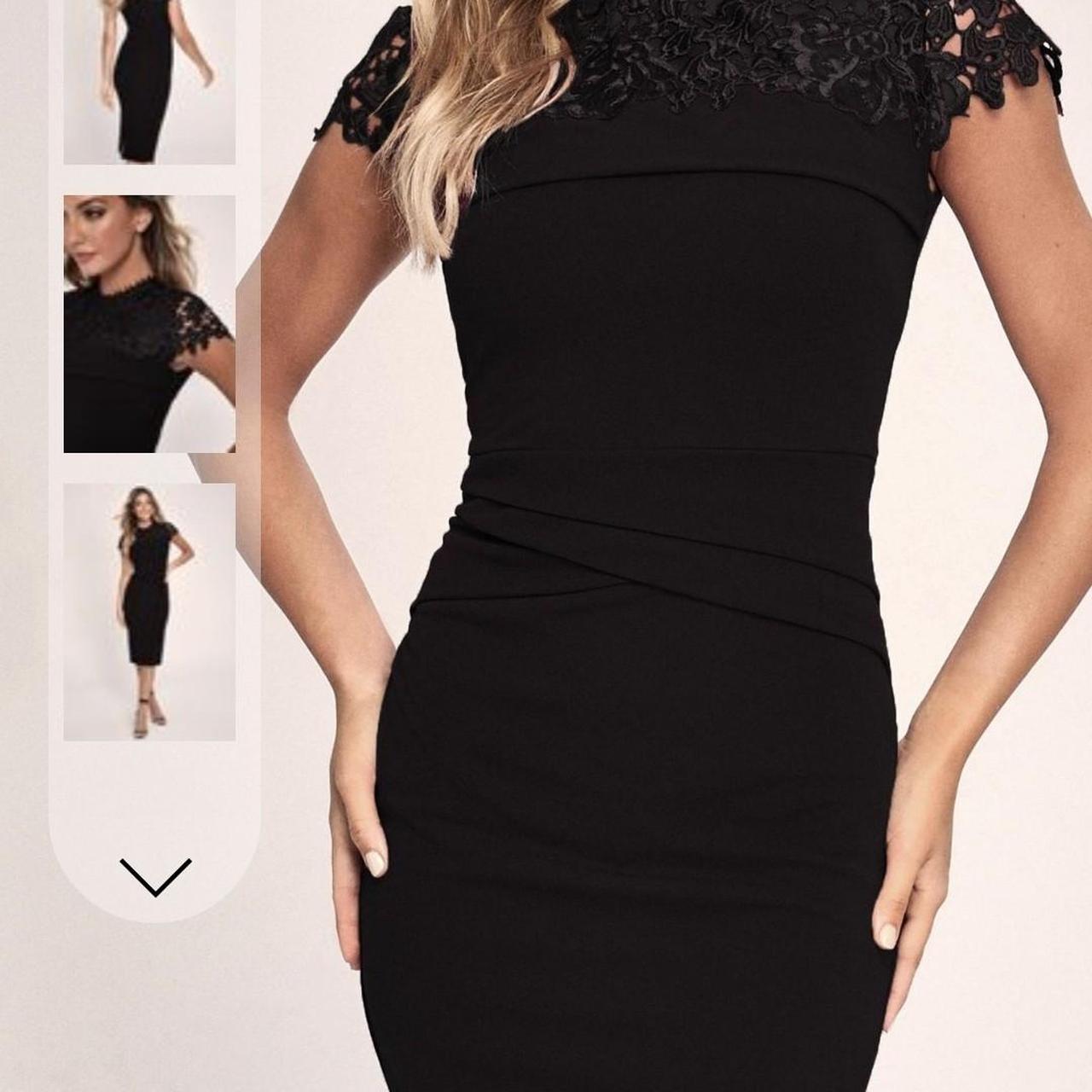 Black lace christmas dress best sale