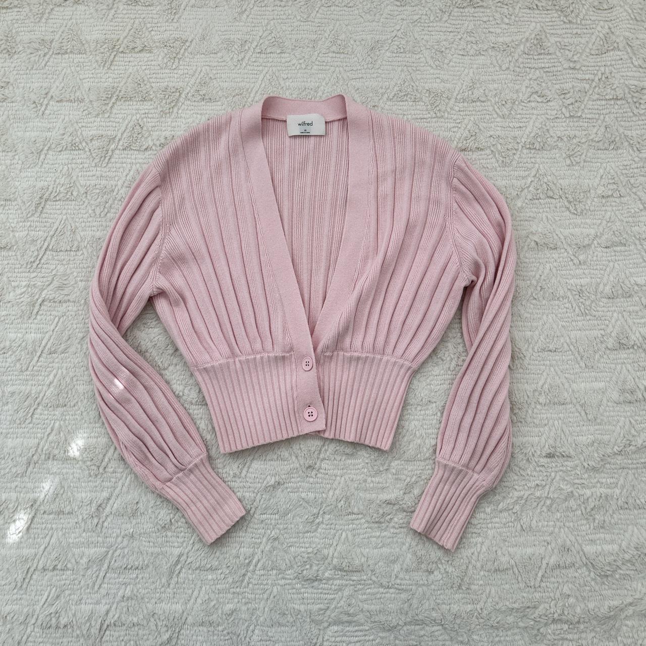 Wilfred by Aritzia pink cardigan Worn a couple of... Depop
