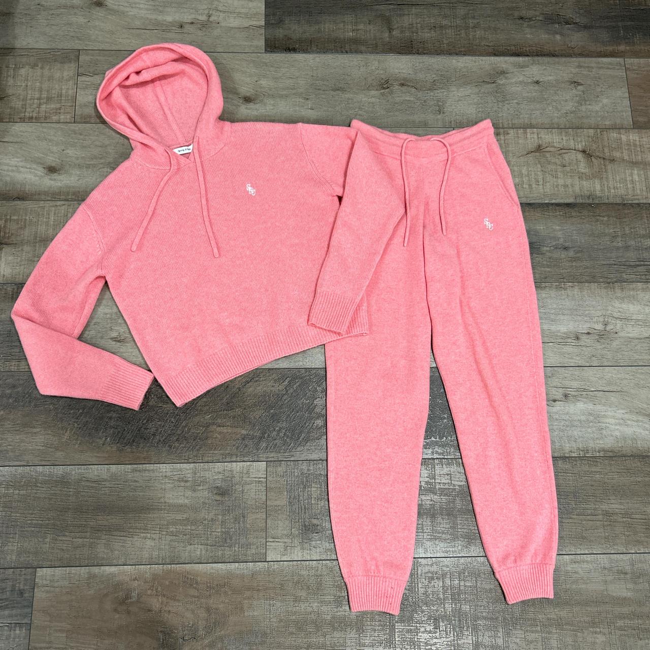 Grey and pink polo sweatsuit on sale