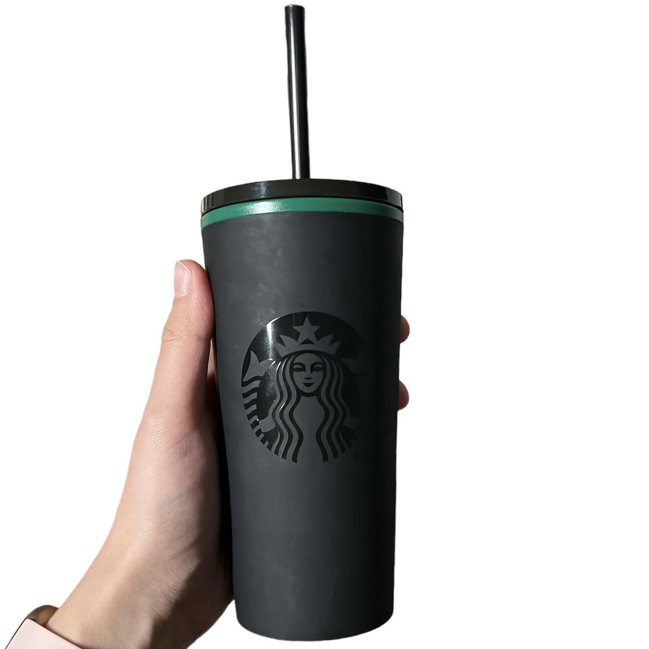 Starbucks black matt tumbler 12oz Used once - Depop