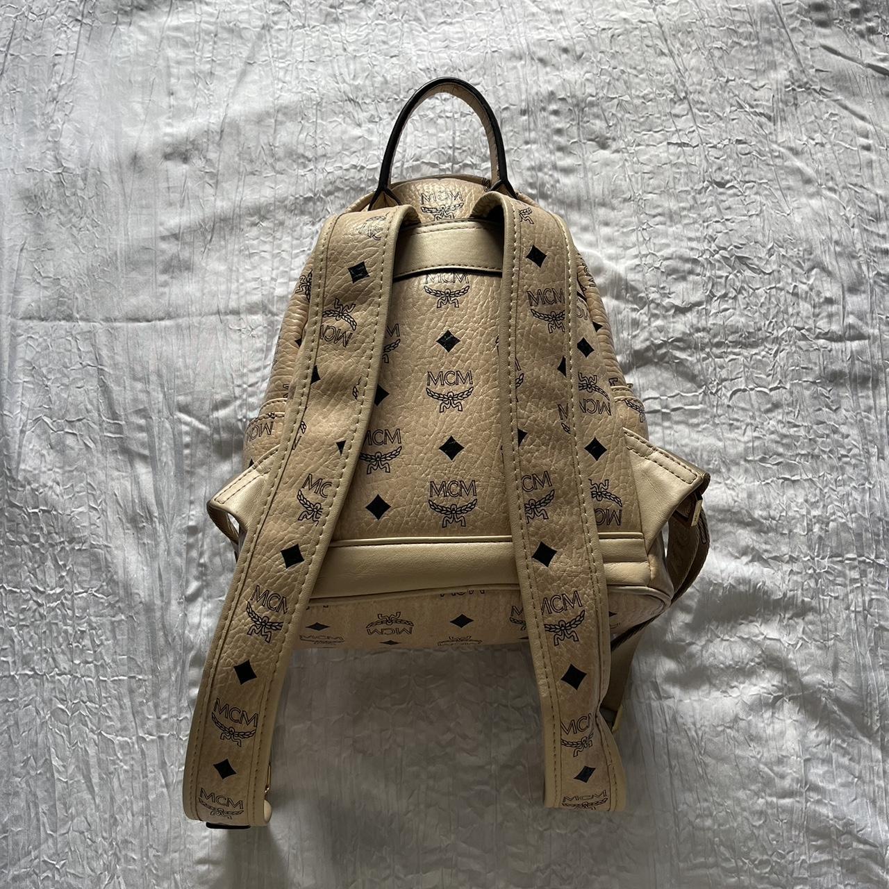 MCM Stark Classic Rabbit Backpack in Visetos beige | Depop MCM Stark Classic Rabbit Backpack in Visetos beige | Depop