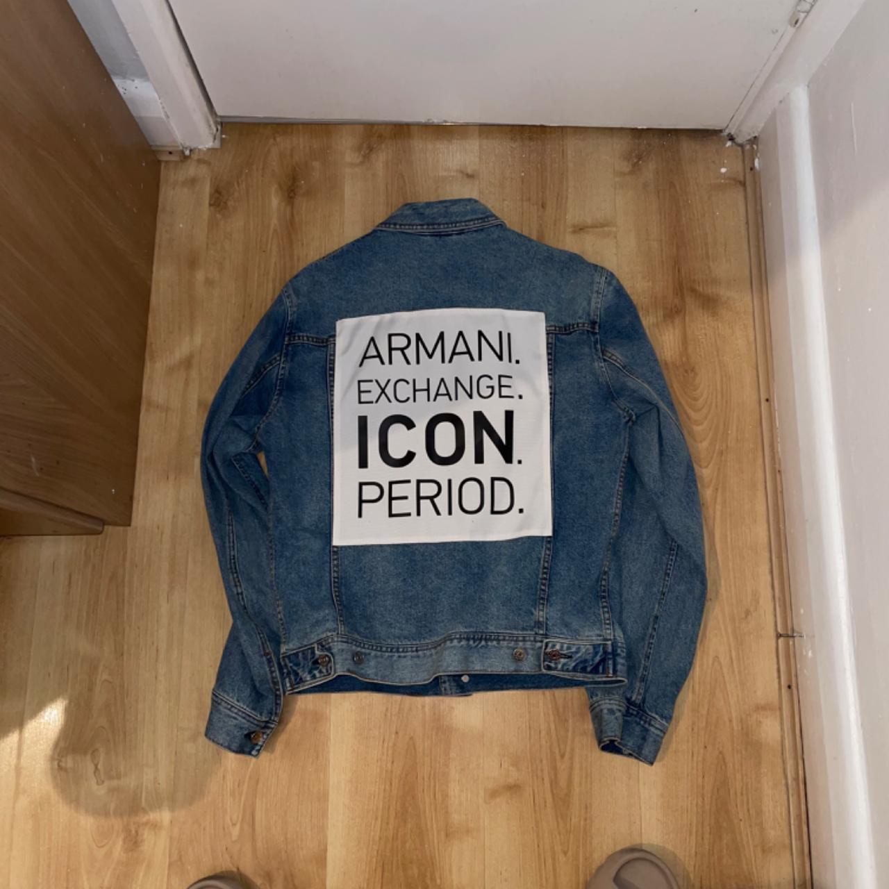 Armani Exchange Icon Period Denim Jacket Mens Medium discount in good condition.