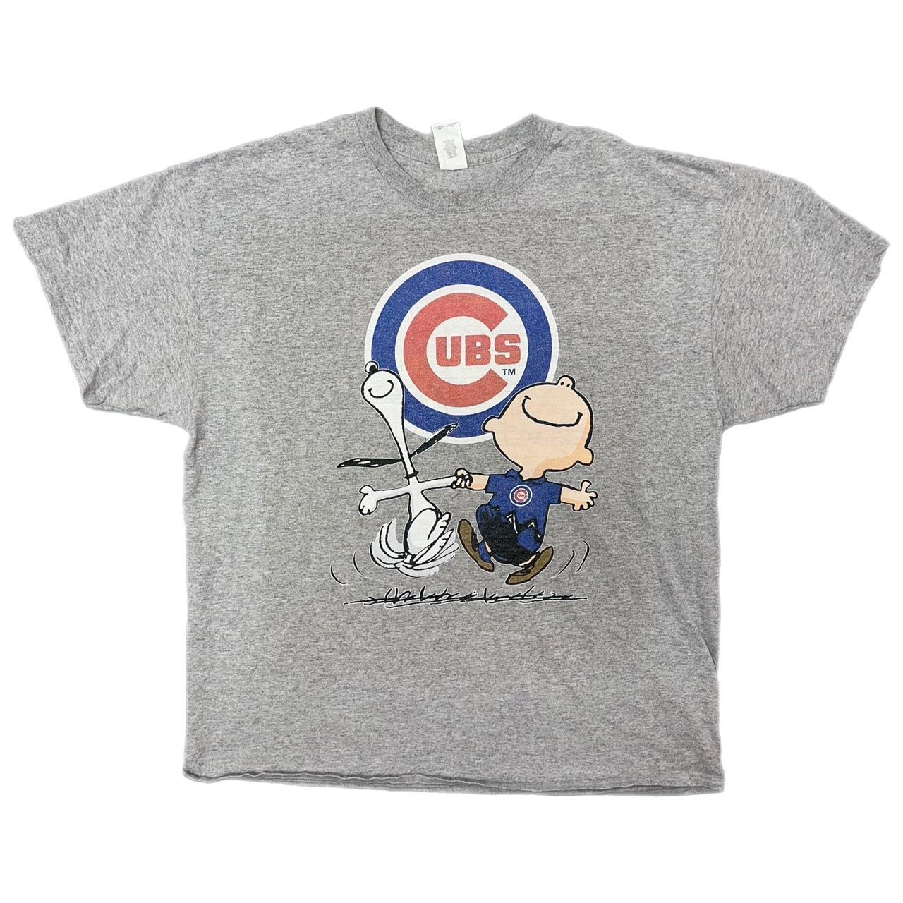 MLB Chicago Cubs Snoopy Woodstock The Peanuts Movie Baseball T