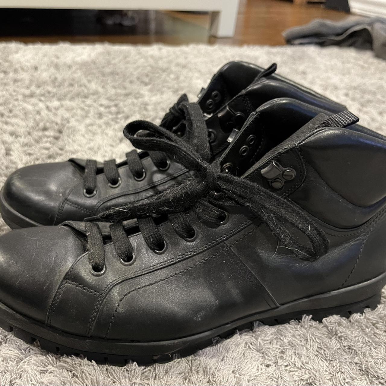 Mens black shop prada boots