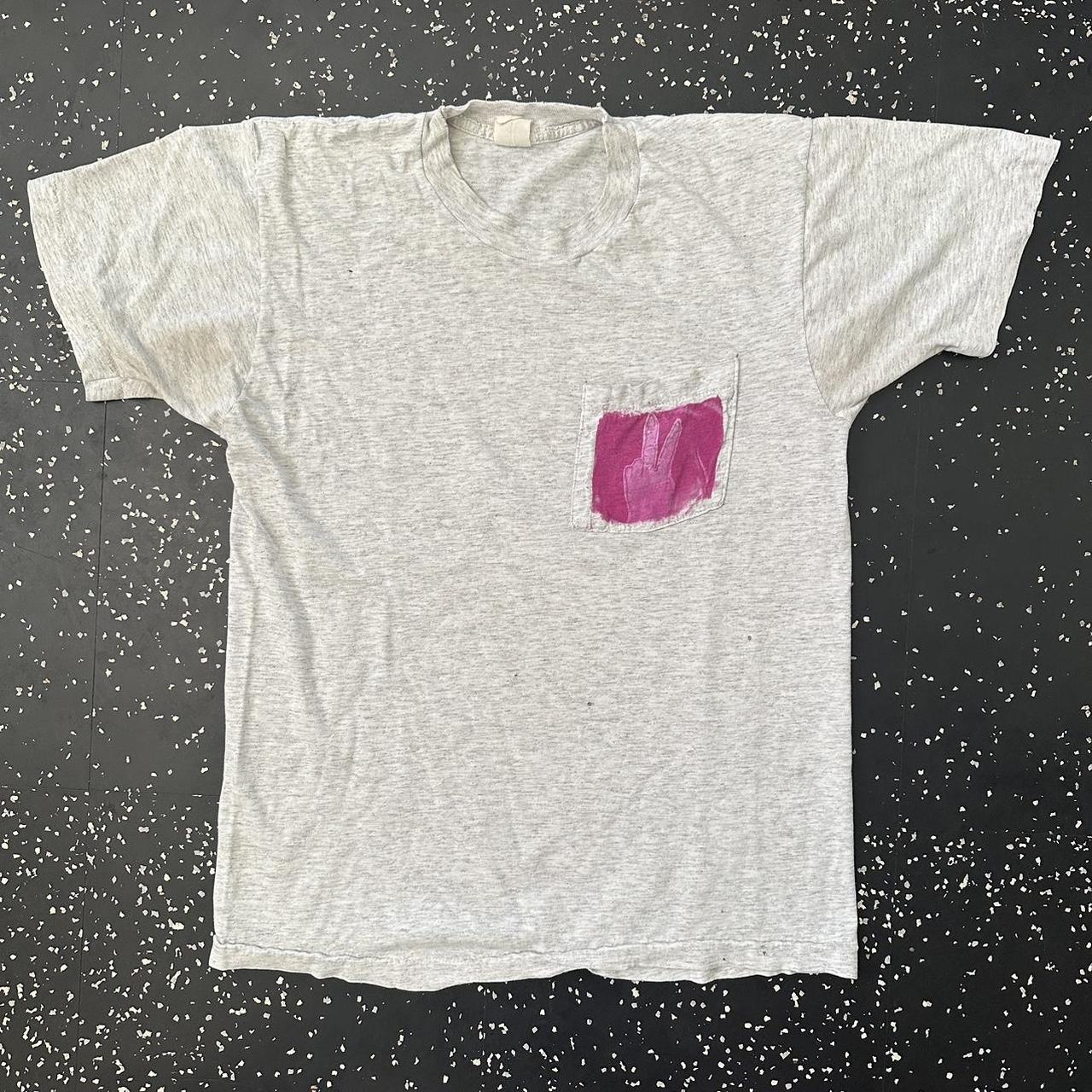 one-off hand-printed pocket tee. original drawing by...