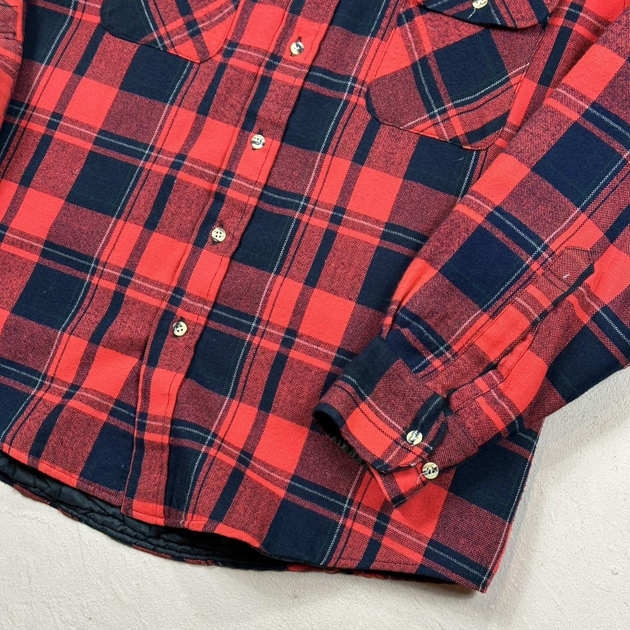 vintage lined flannel shirt jacket size XL 25