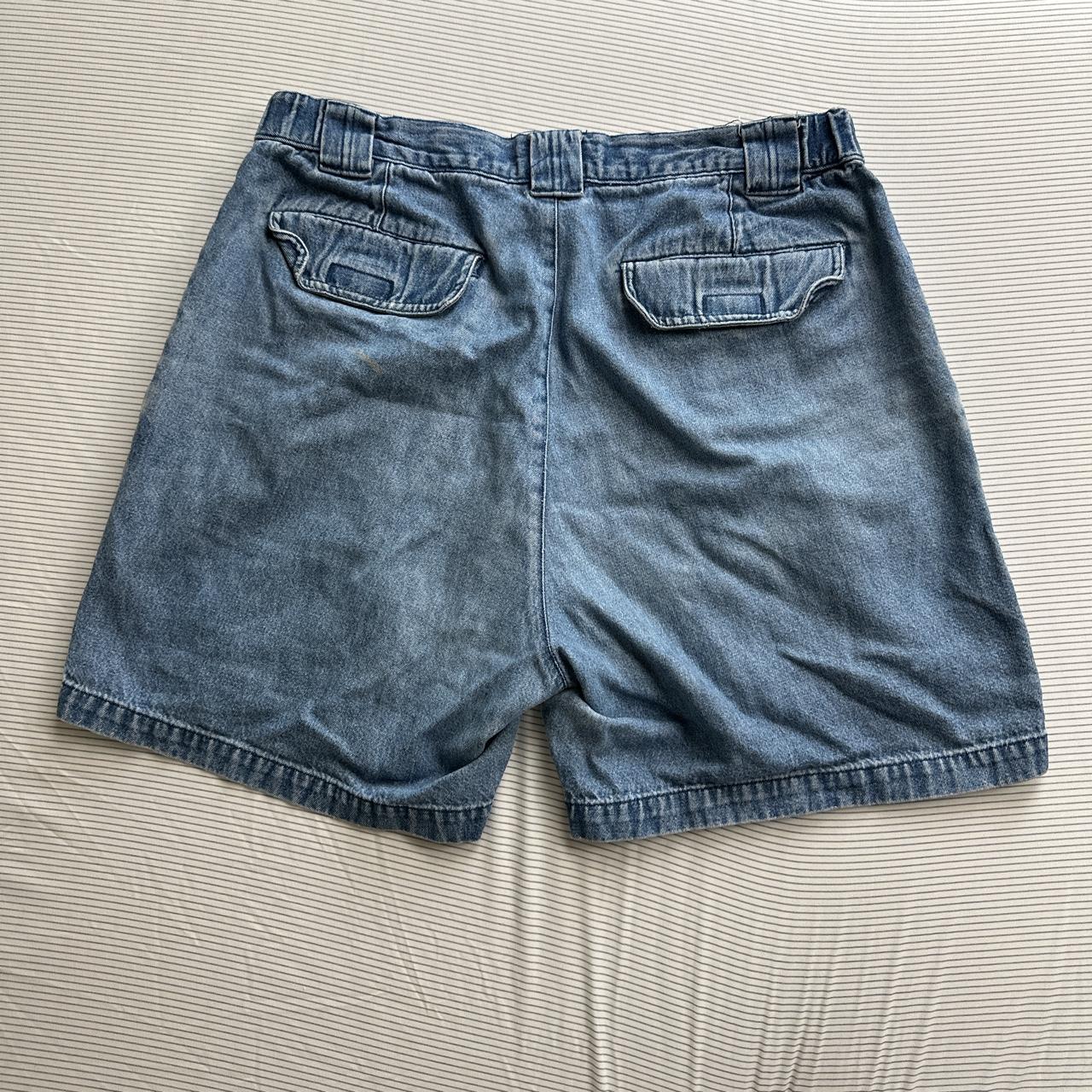 vintage y2k savane denim cargo jean shorts size... - Depop