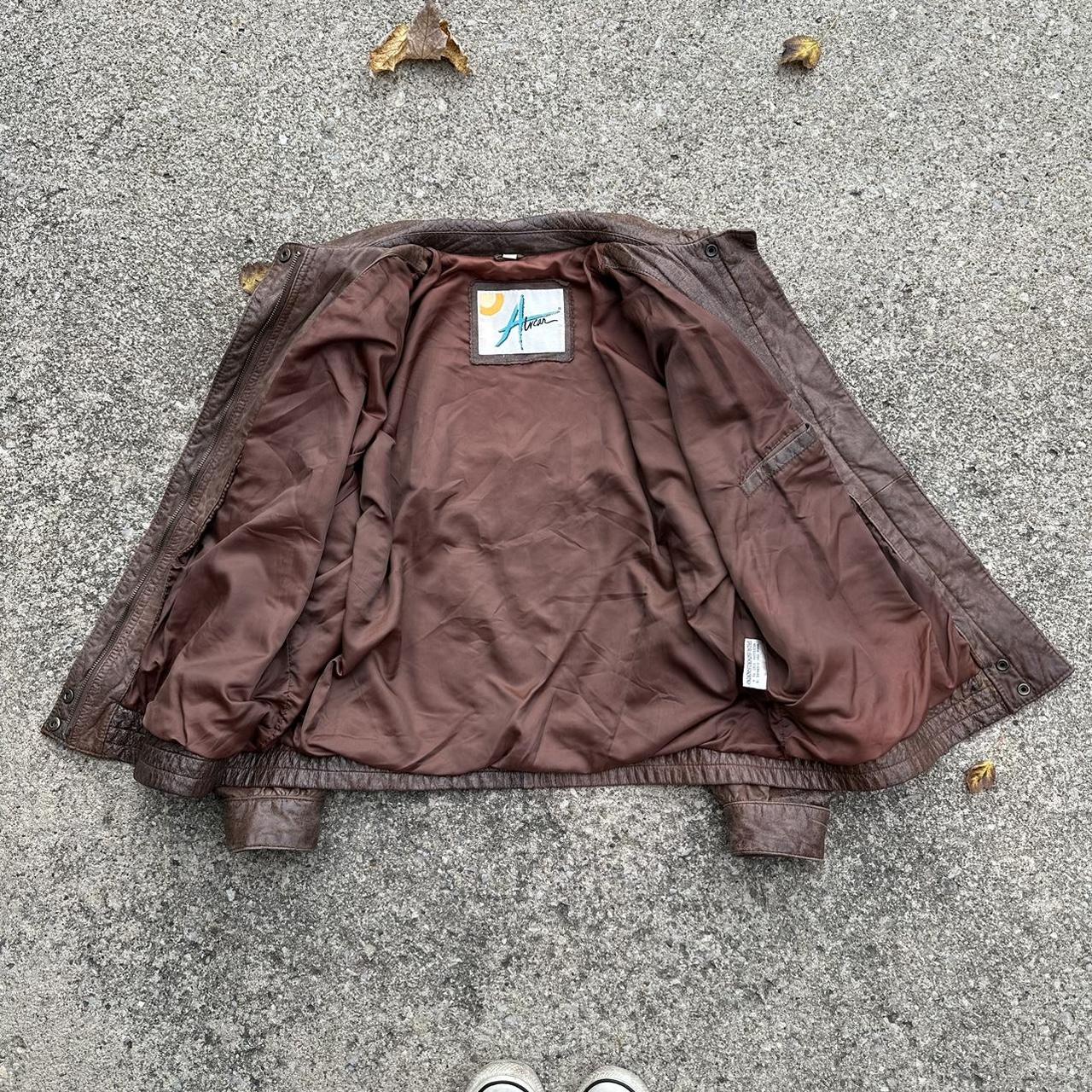 Luis Alvear Brown Suede Leather Bomber Jacket Color - Depop