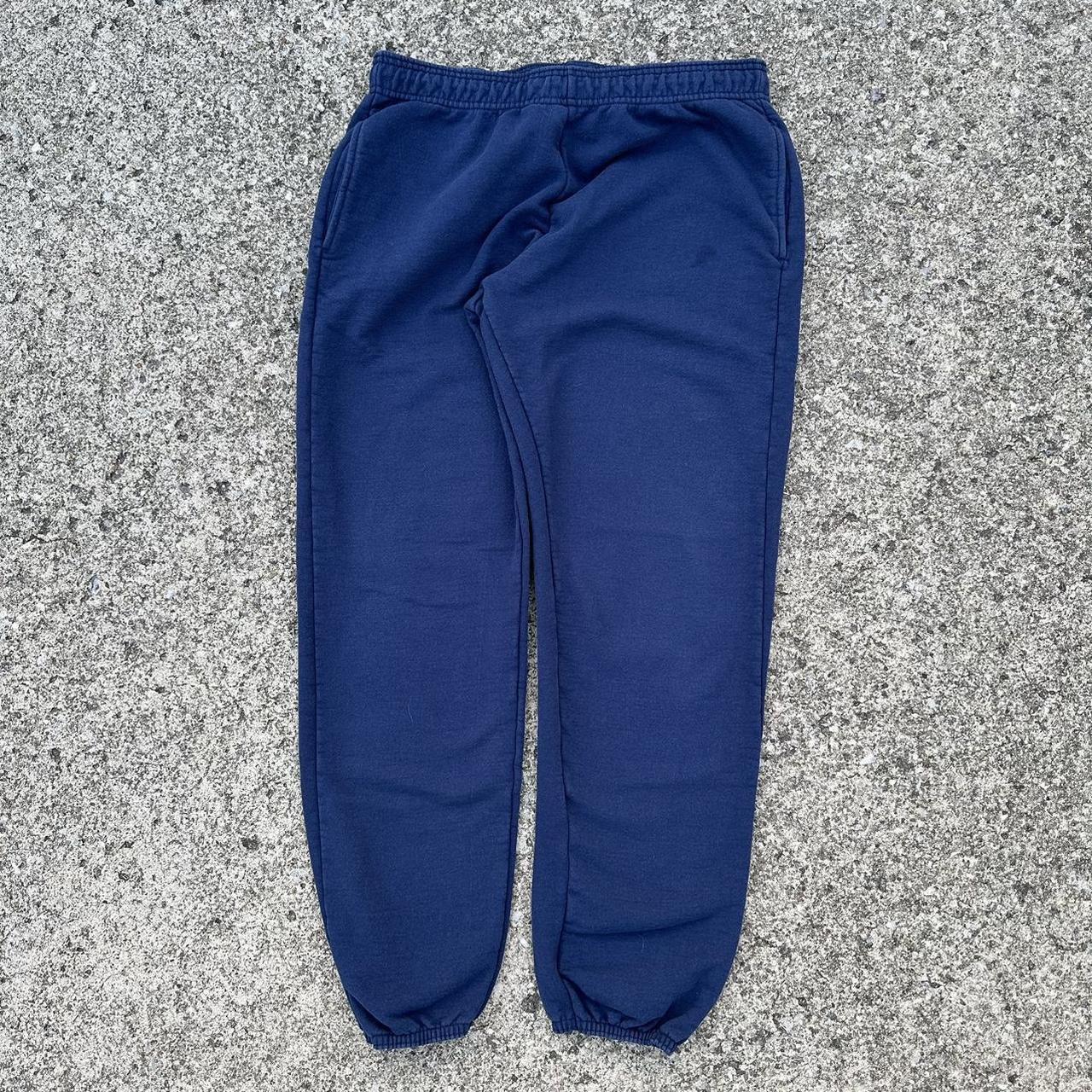 vintage hanes navy blue heavyweight sweatpants size. Depop