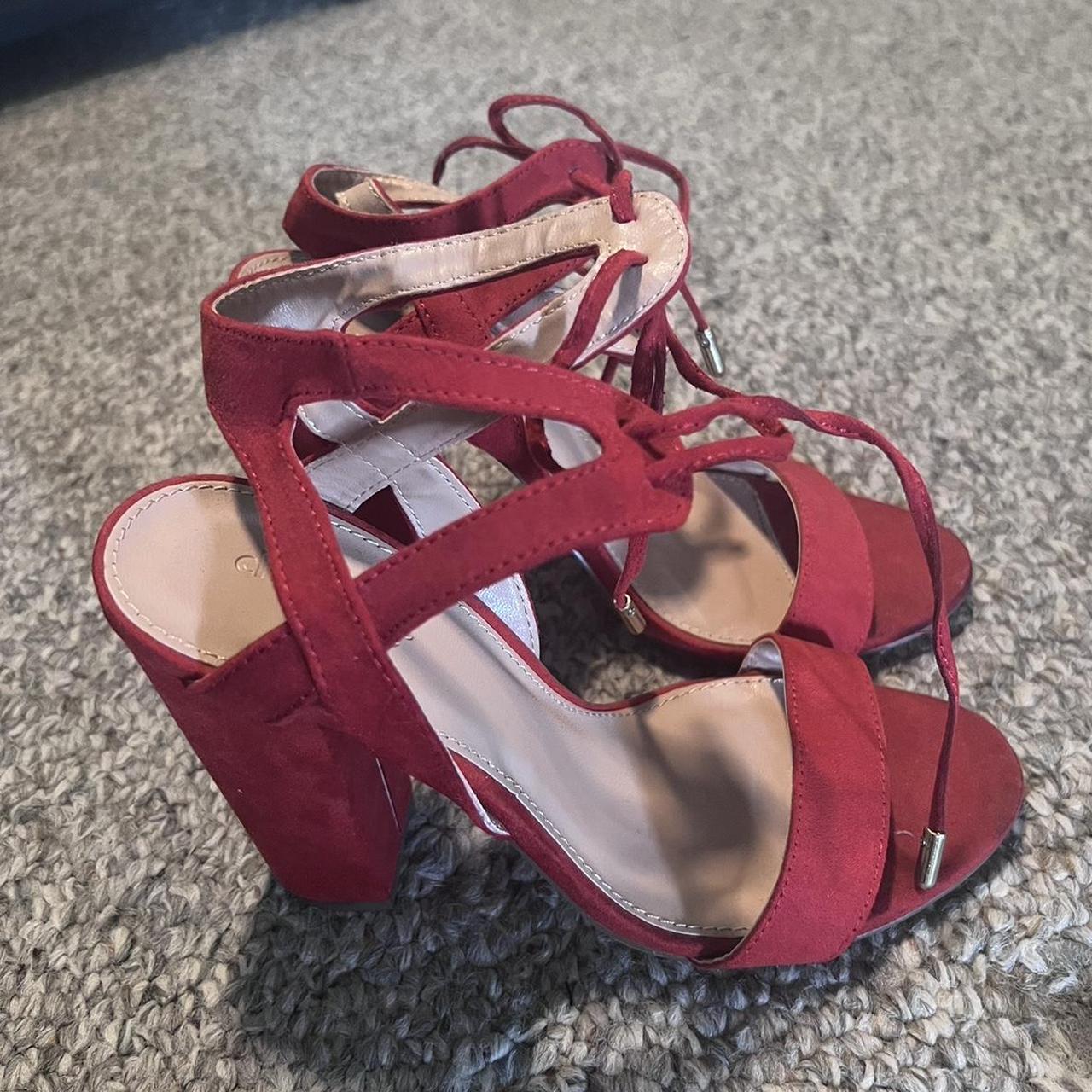 Red heels true to size Never worn but have been in... - Depop