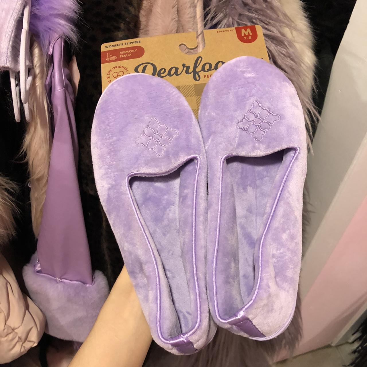Dearfoams Women's Purple Slippers