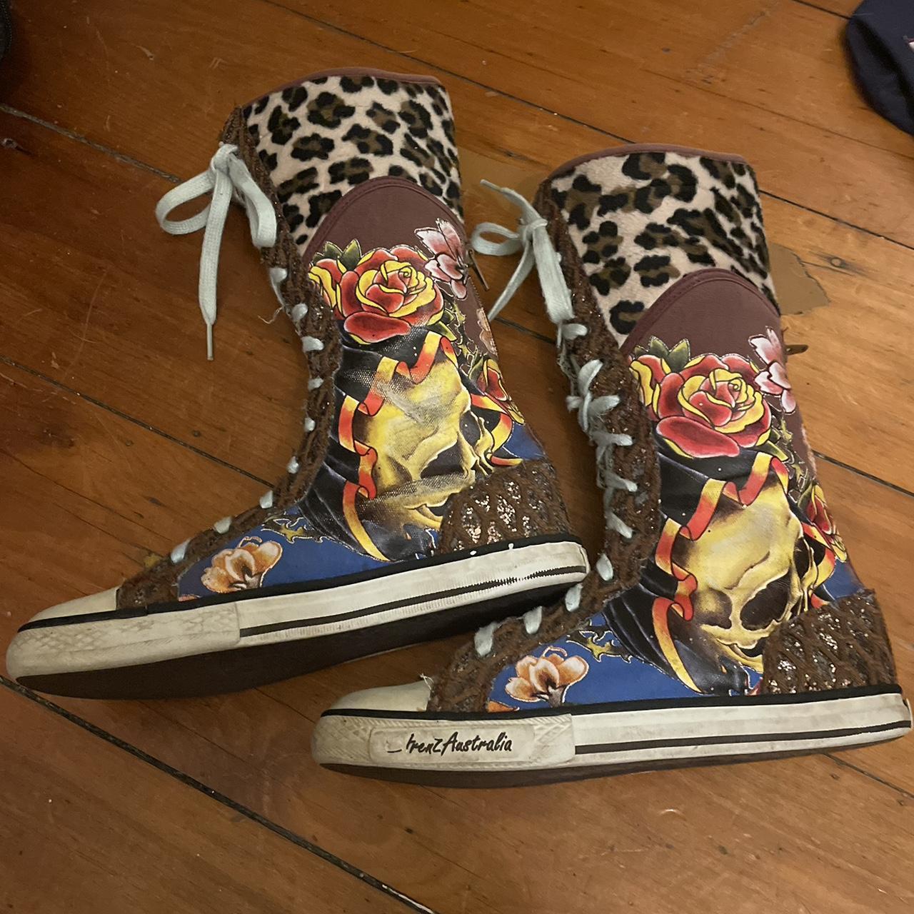 Y2K ED HARDY-ESQUE MIDI CHUCKS. - these are by the... - Depop