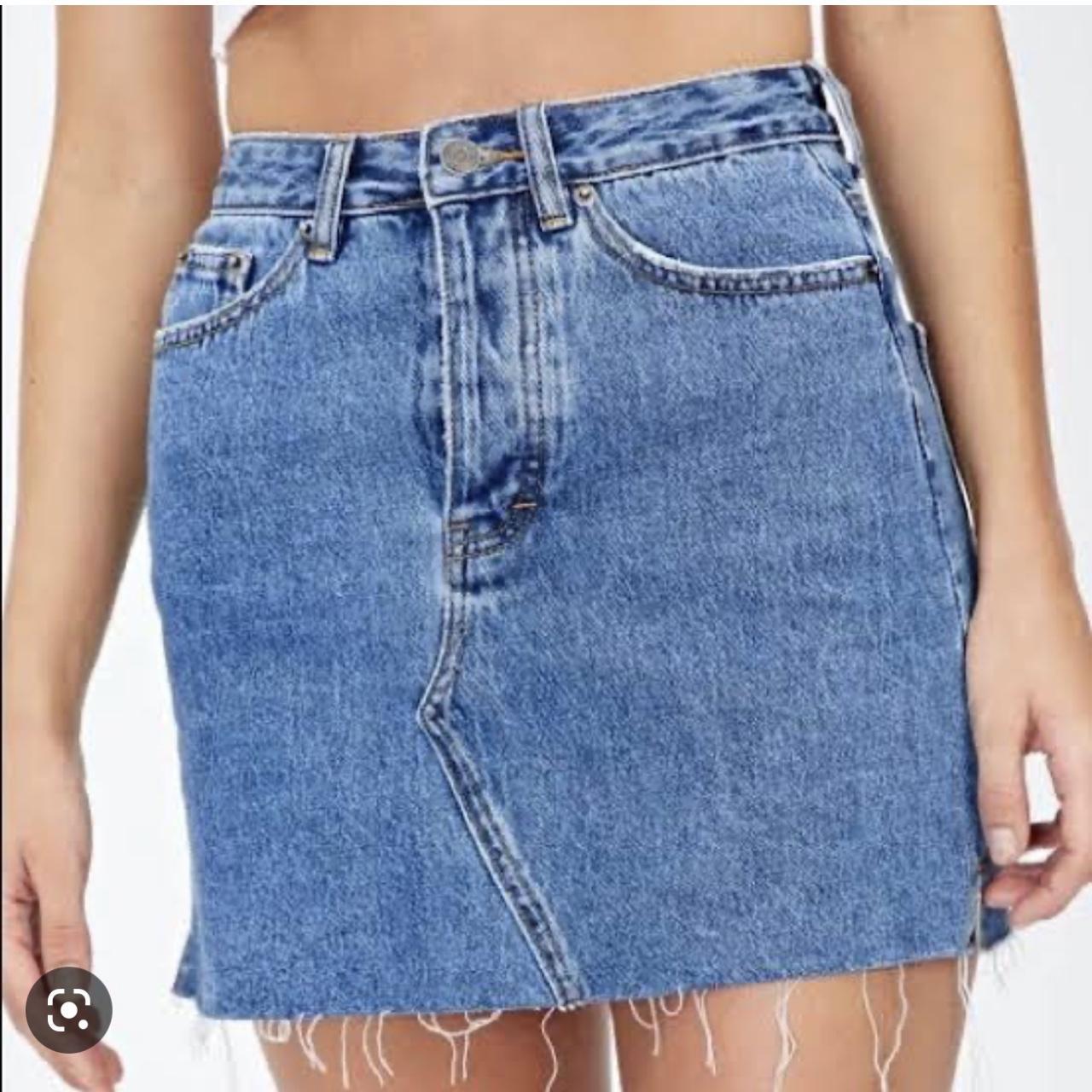 glassons denim mini skirt size 8 worn once in... Depop