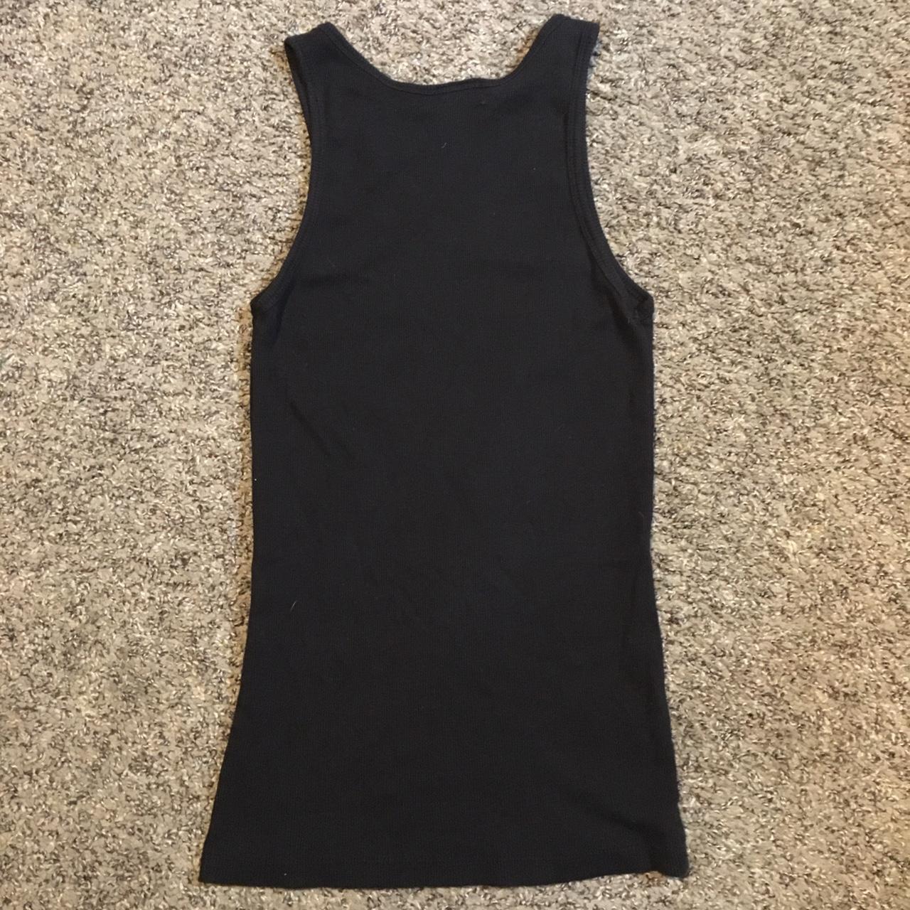 Y2K FOX TANK Black and grey cyber grunge tank top.... - Depop