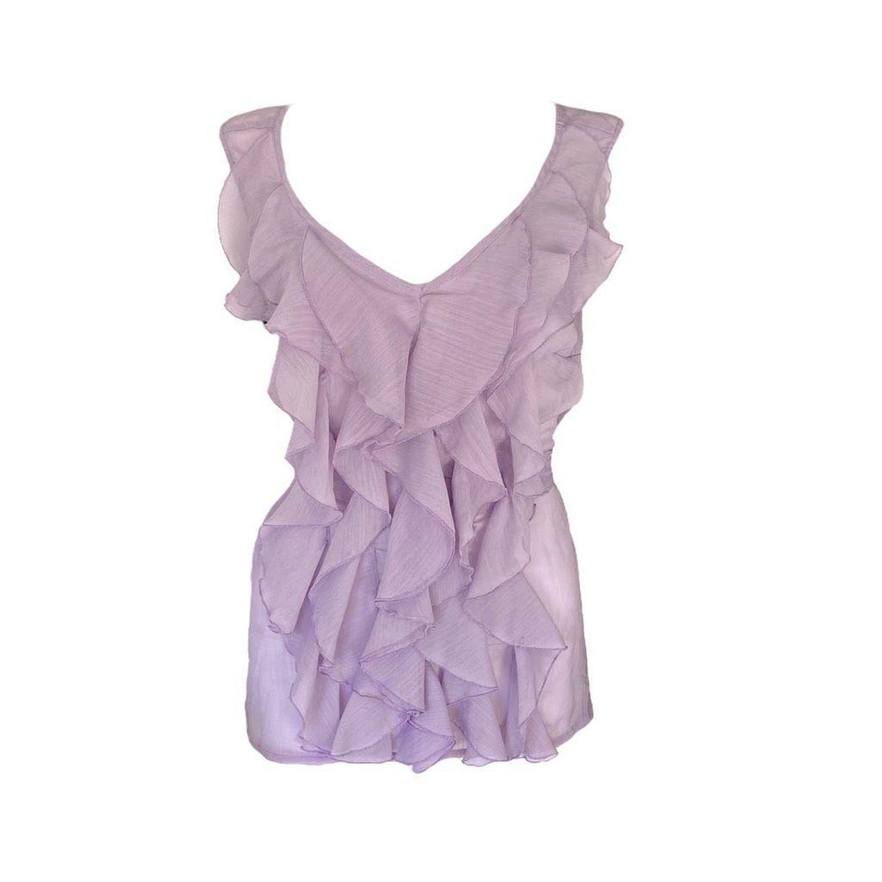 flowy ruffly pastel sheer mesh... - Depop