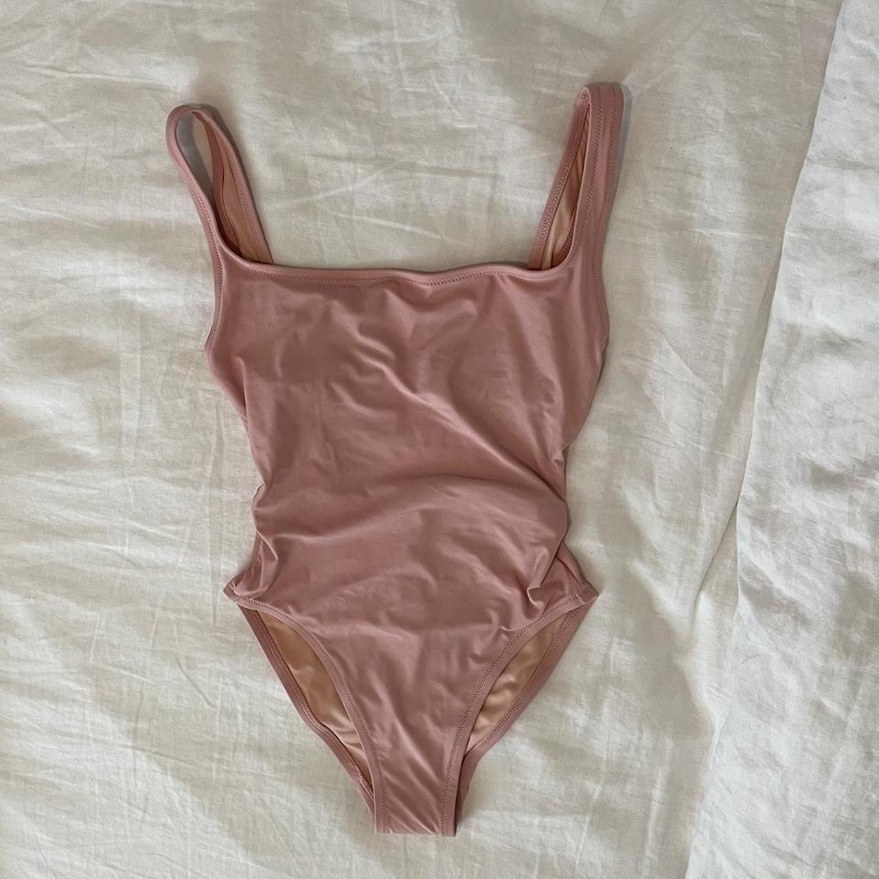 Madewell one piece pink swimsuit 🌸 The cut on the... - Depop