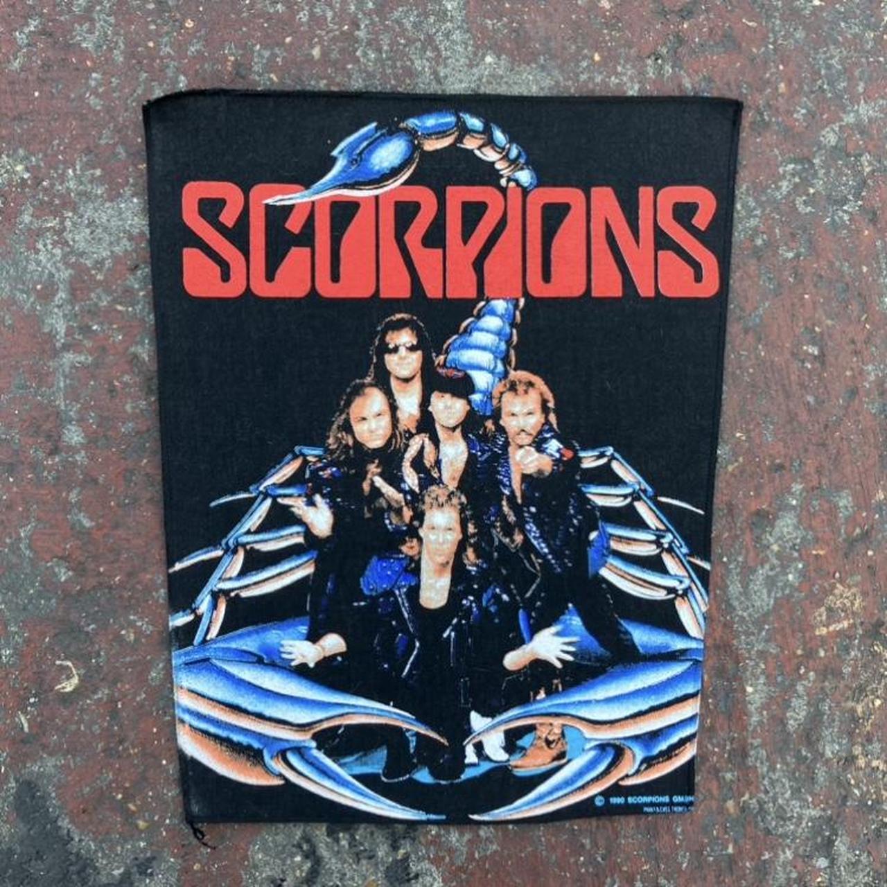 Vintage Tronseal back patch SCORPIONS Live ©️ 1990 | Depop