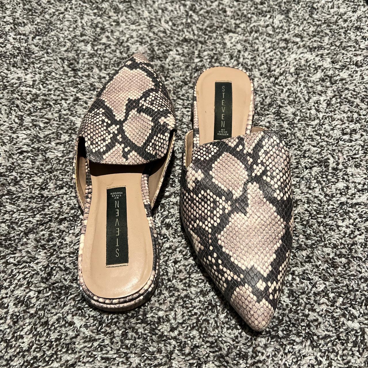 Steve madden sale snake print loafers