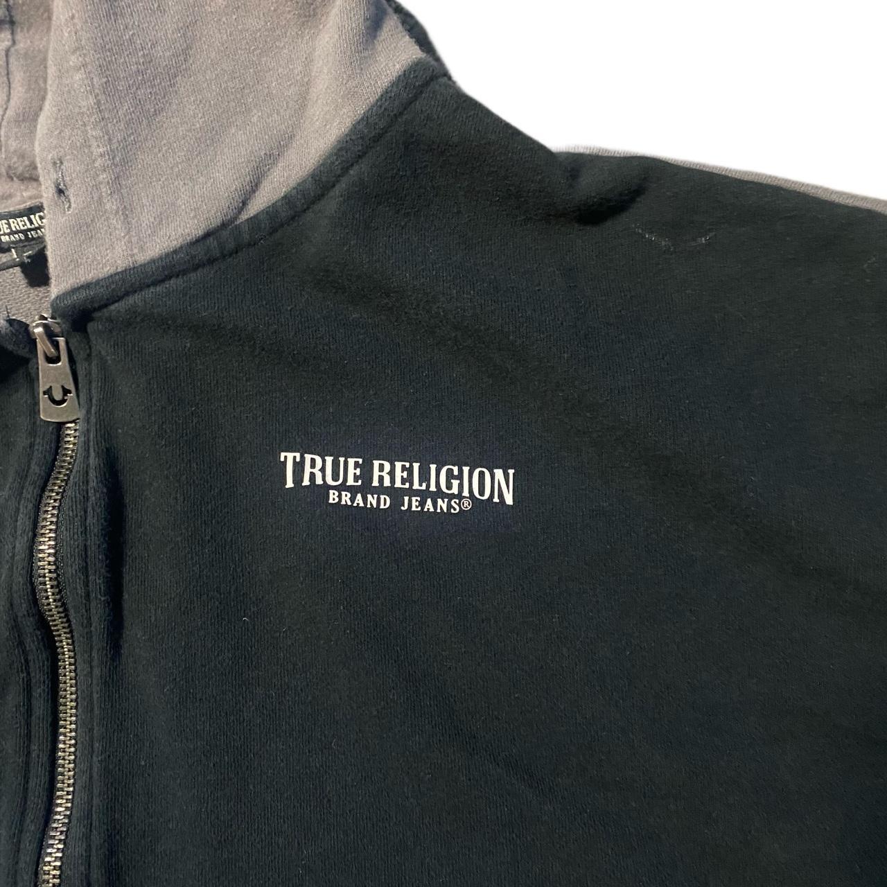 Y2K cropped “true religion” zip up hoodie Women’s... Depop