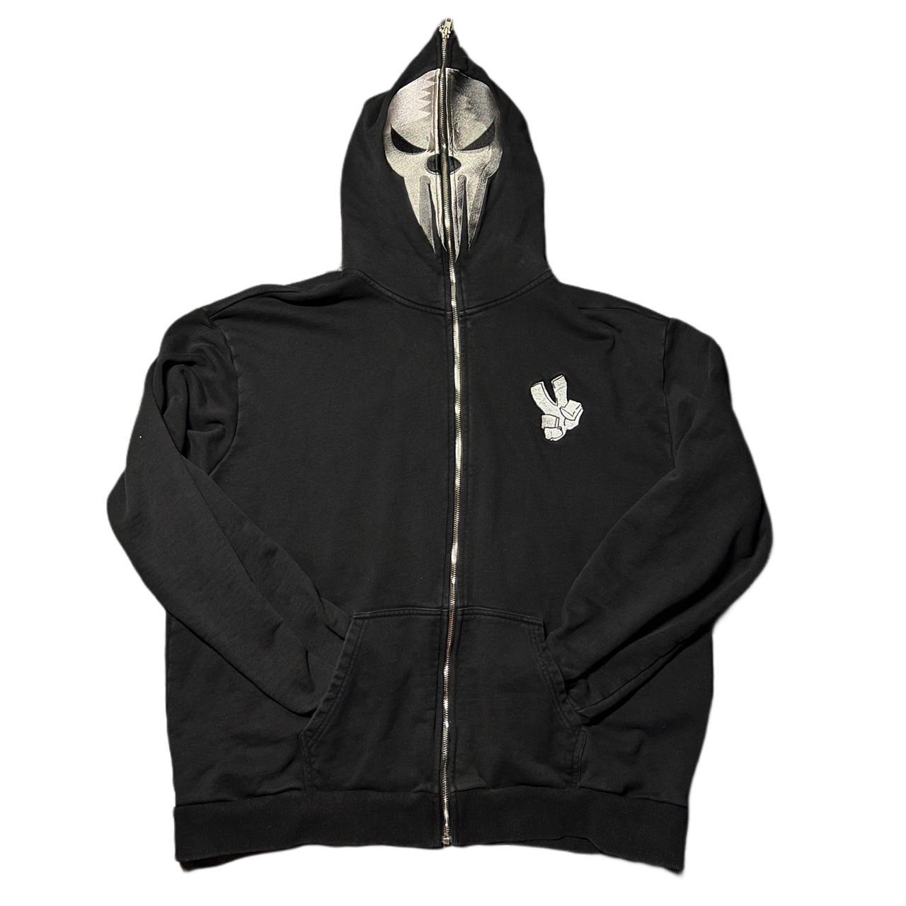 CDJapan : Death 13 Side Lace Up Black Ritual Zip Hoodie (F