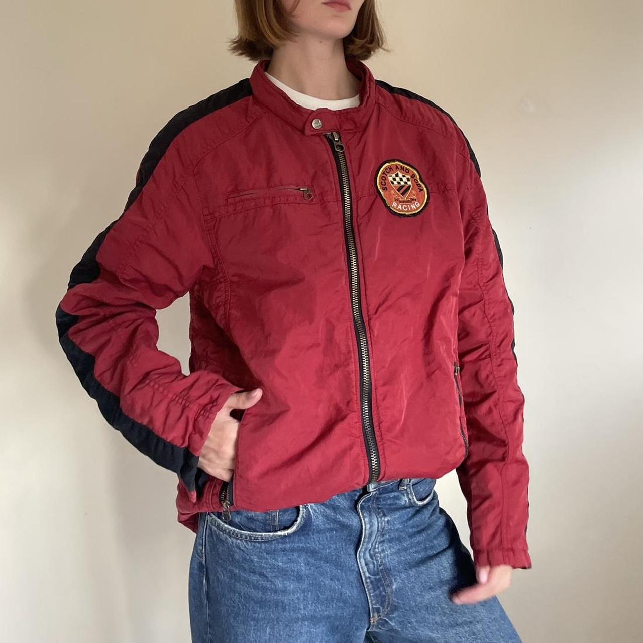 Insane Scotch Soda red moto bomber jacket 🔥 Depop