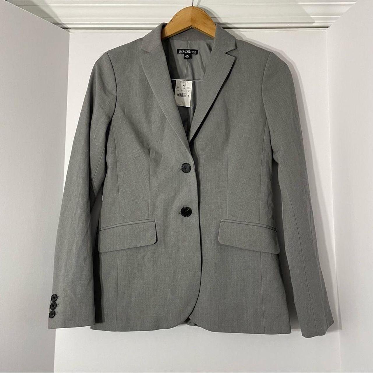 J. Crew Mercantile Heather Gray Blazer Size 0 NWT